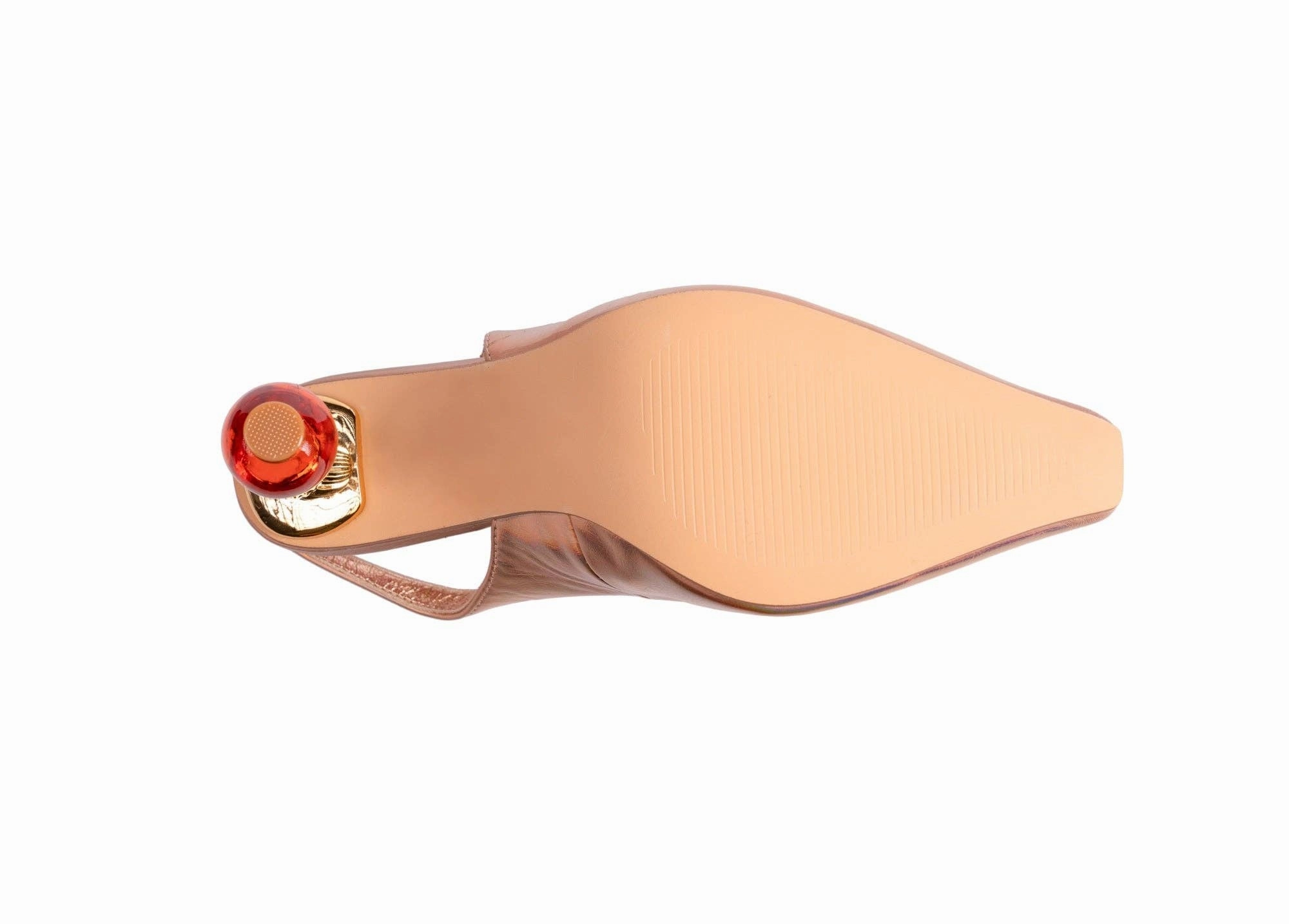 Ashley Kahen Slingback-Pumps Rosgold Sandalen Bei Fersenschmerzen