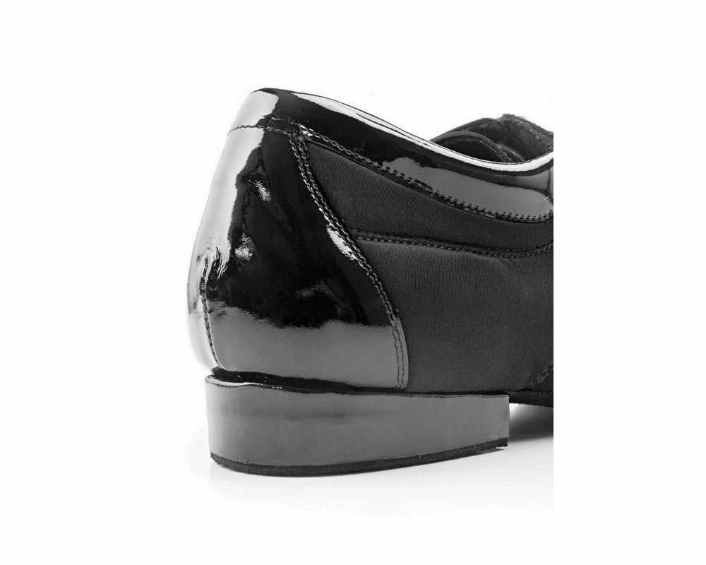 Filii Lederschuhe Pflegen PD Pietro Premium Tanzschuhe in Black Lycra/Patent Pattern