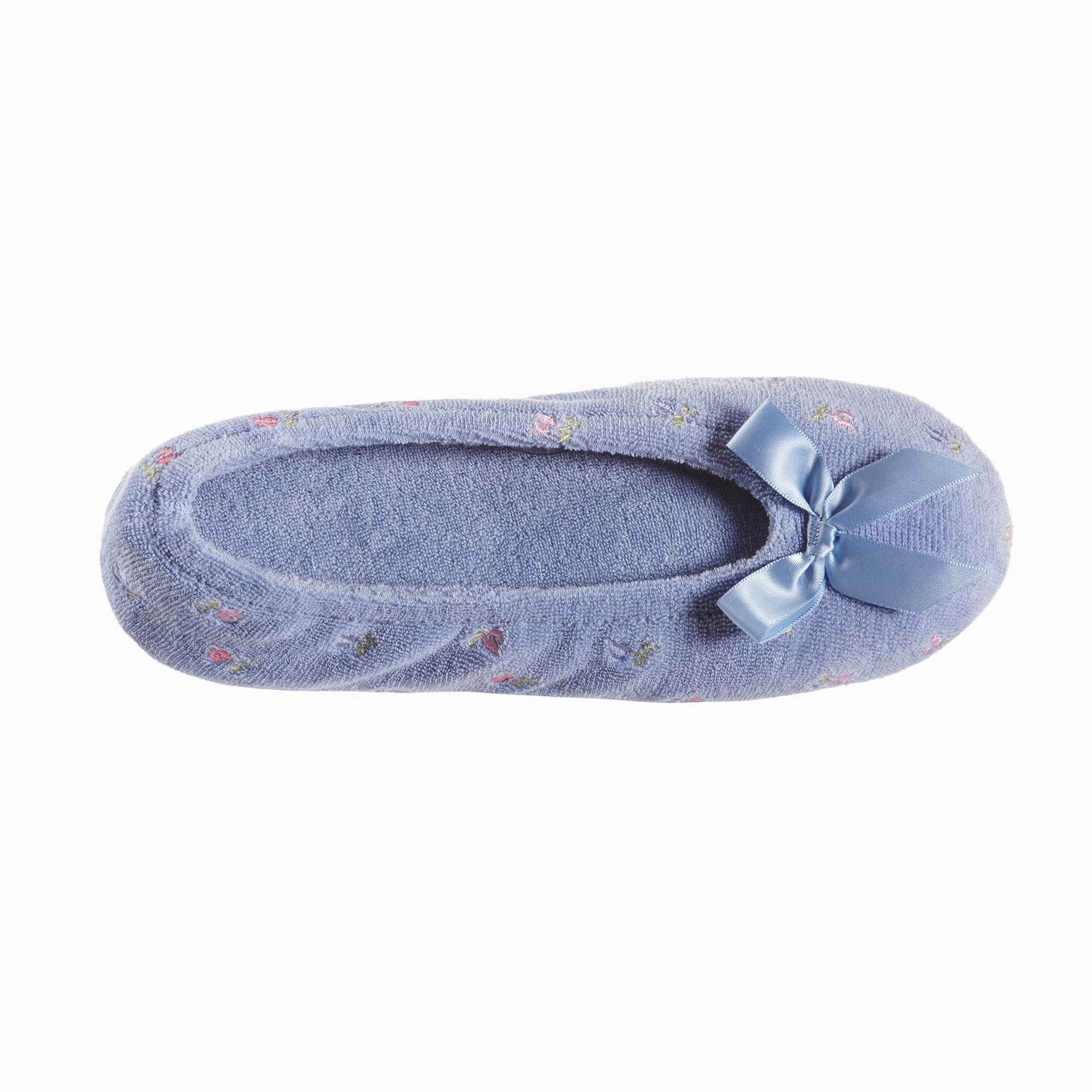 Toiletten Pantoffeln Women's Embroidered Terry Ballerina Slippers