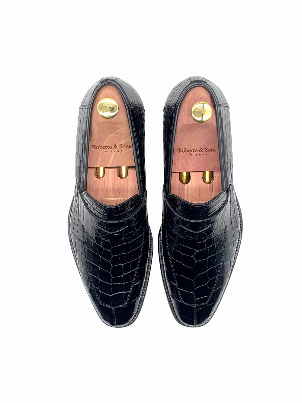 Loafers Original Herrenschuh Loafer Crocodile - Niloticus Krokodilleder Schwarz