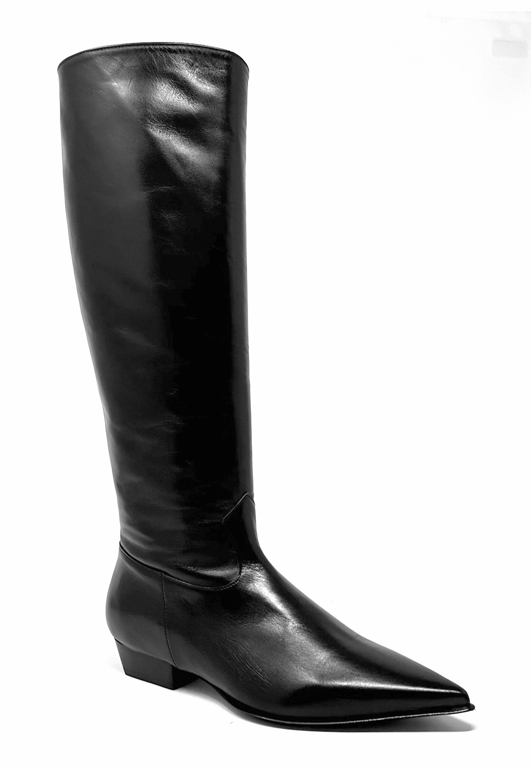Stiefel Aus Italien Online Hashi Langschaft Boot |Black