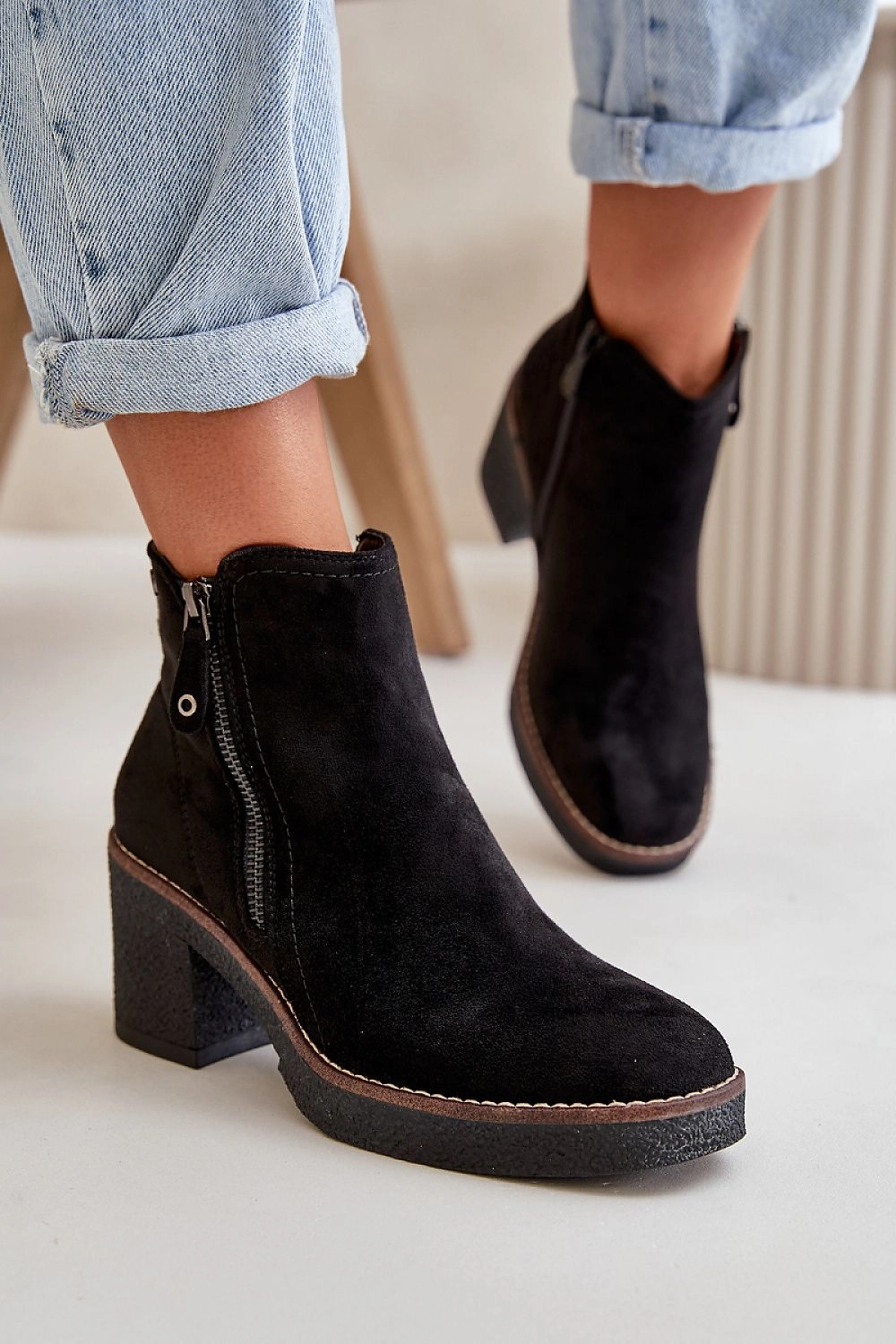 Heel boots model 199076 Step in style Rona Toga Chelsea Boots