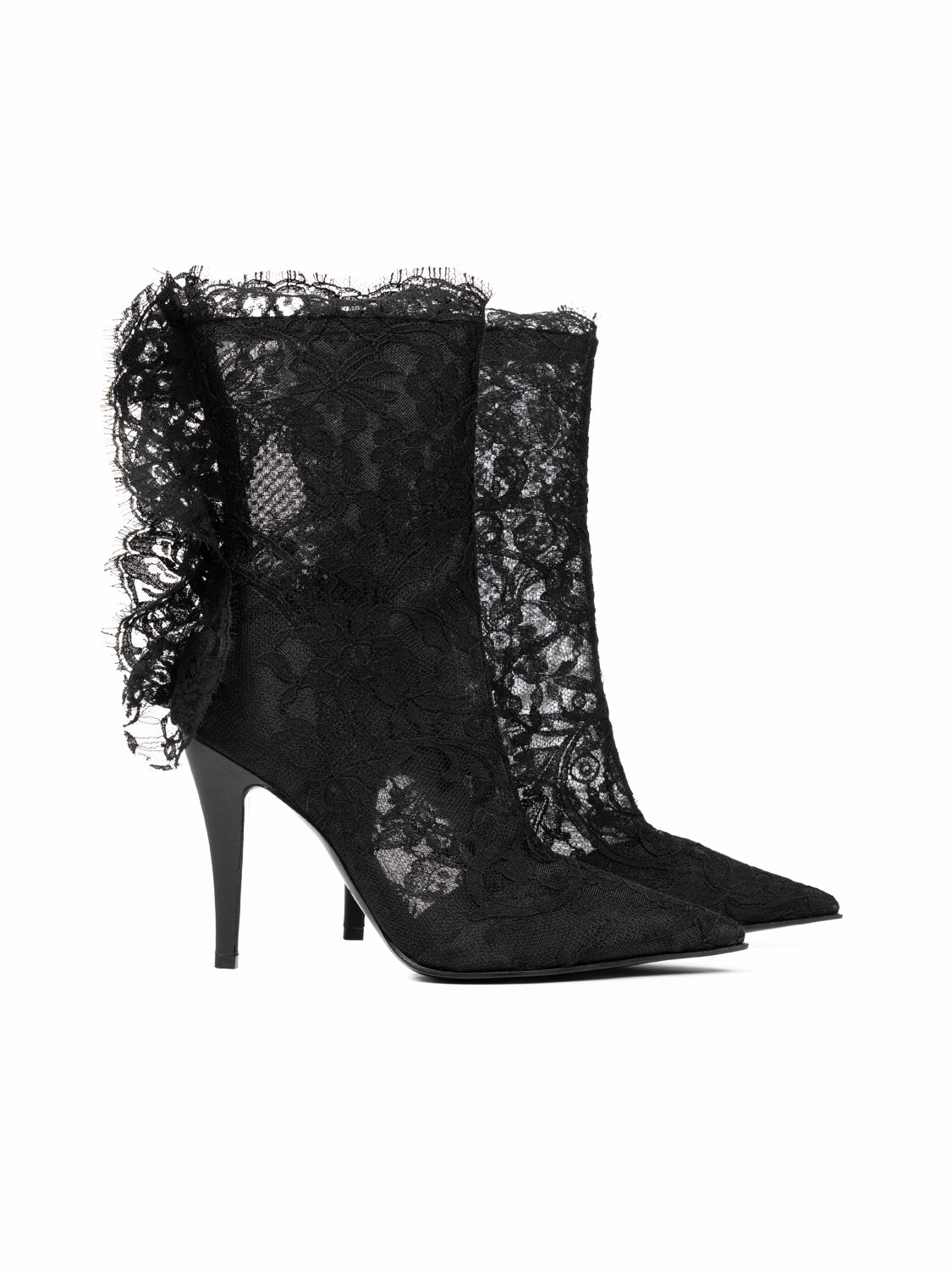 Heron Schnrstiefel in Schwarz Stiefel Flach Spitz