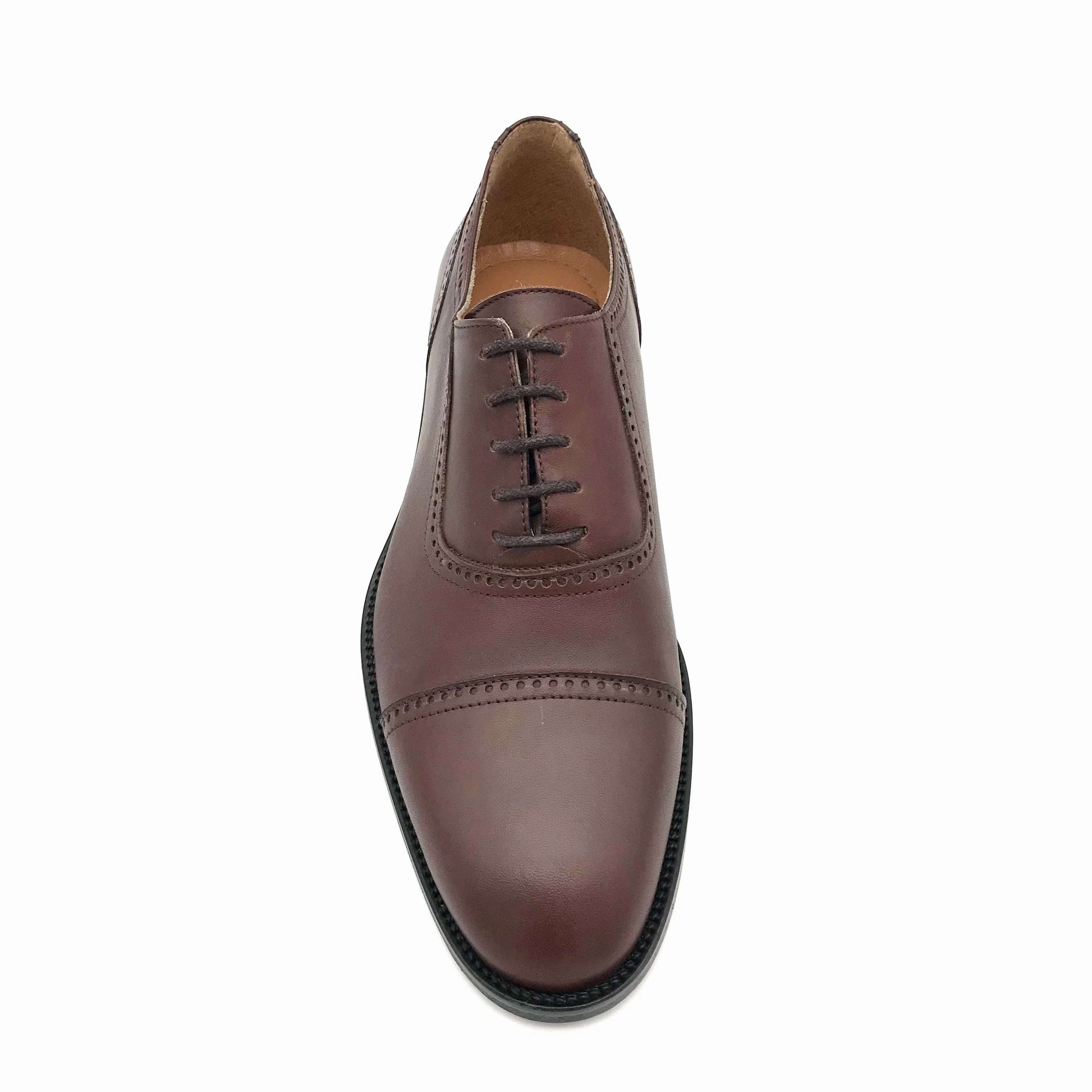 Lederschuhe Wenn Die Zehe Anstösse Herren Business Schuhe Elegant Dunkelbraun