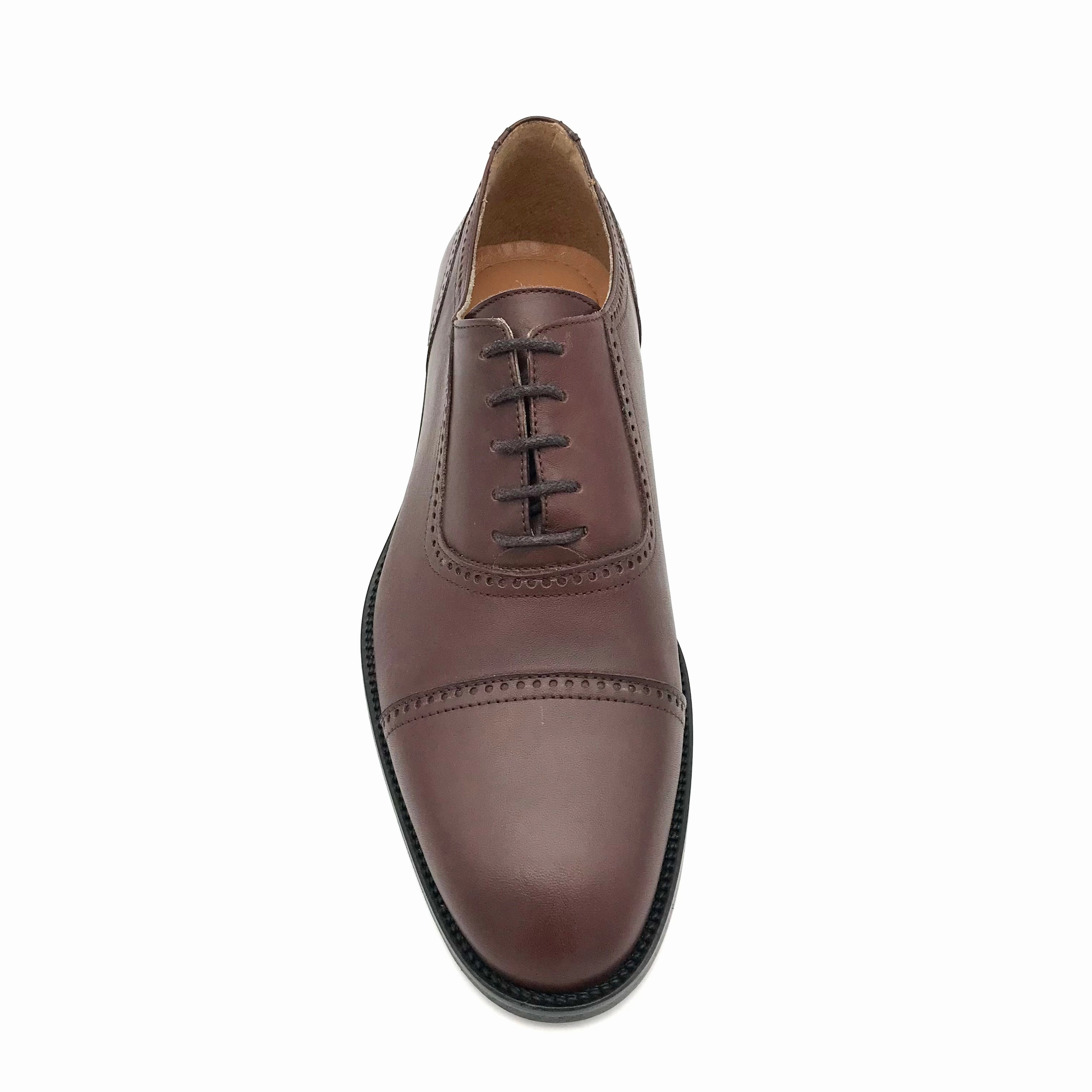 Herren Business Schuhe Elegant Dunkelbraun Wasserränder Entfernen Lederschuhe
