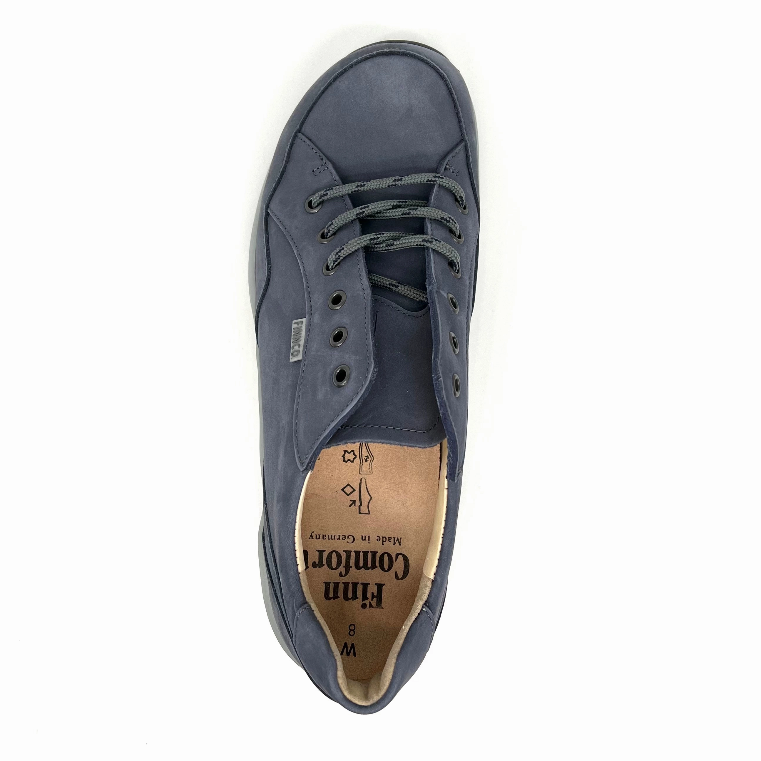 Herren Schnrer Halbschuh Wanderschuh Blau von Finn Comfort 17713 Wanderschuhe Mit Wechselfußbett