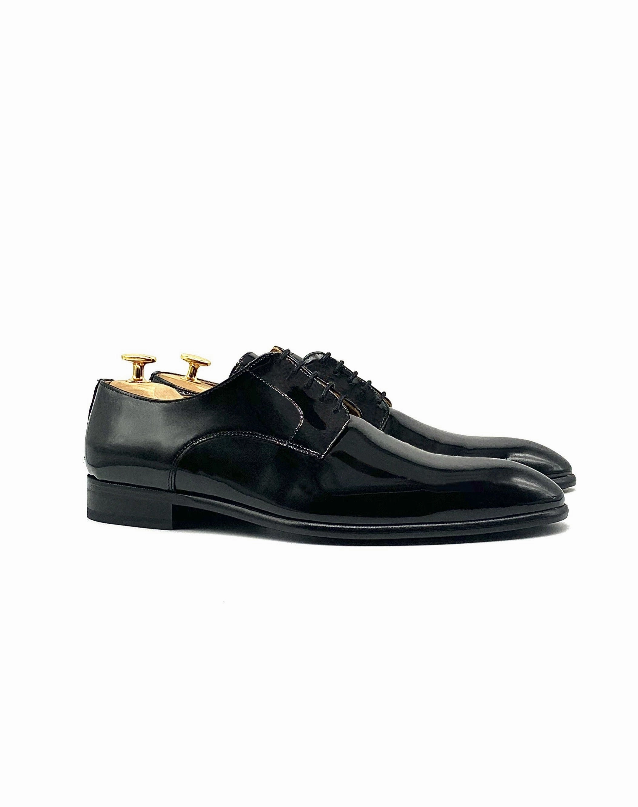 Herrenschuh London - Lackleder Schwarz Lederschuhe Sohle Kleben