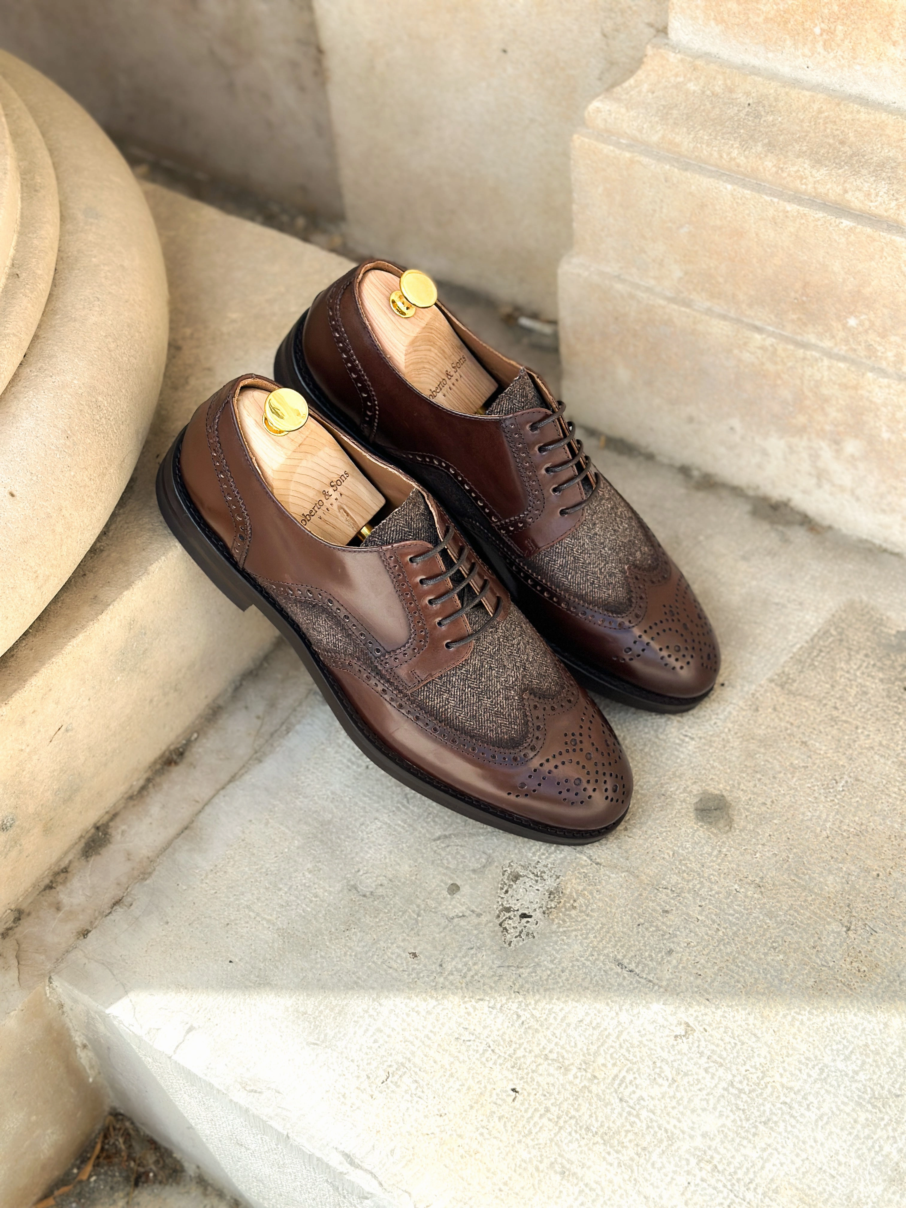 Flecken Auf Lederschuhe Herrenschuh Sevilla - Kalbsleder Braun