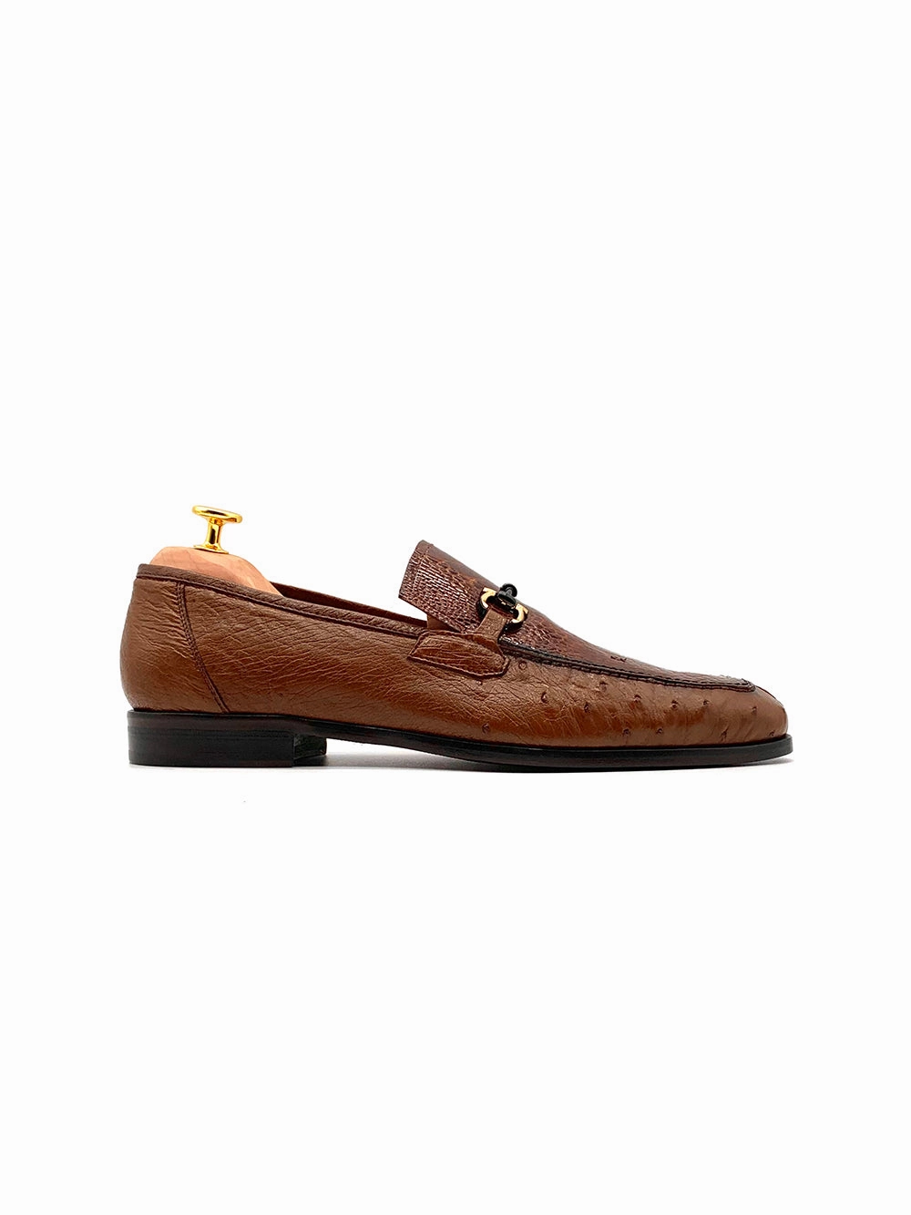 Herrenschuh Struzzo - Strauleder Cognac Slip On Penny Loafers