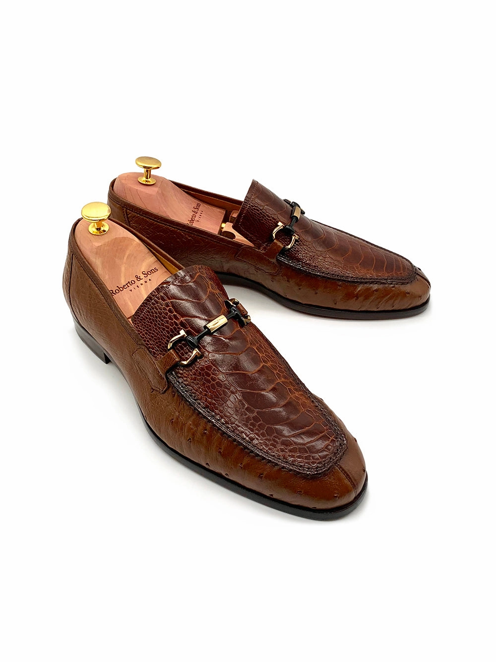 Herrenschuh Struzzo - Strauleder Cognac Orianna Loafers