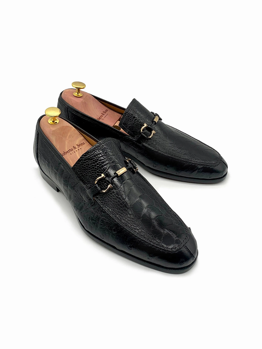 Jil Sander Loafers Herrenschuh Struzzo - Strauleder Schwarz