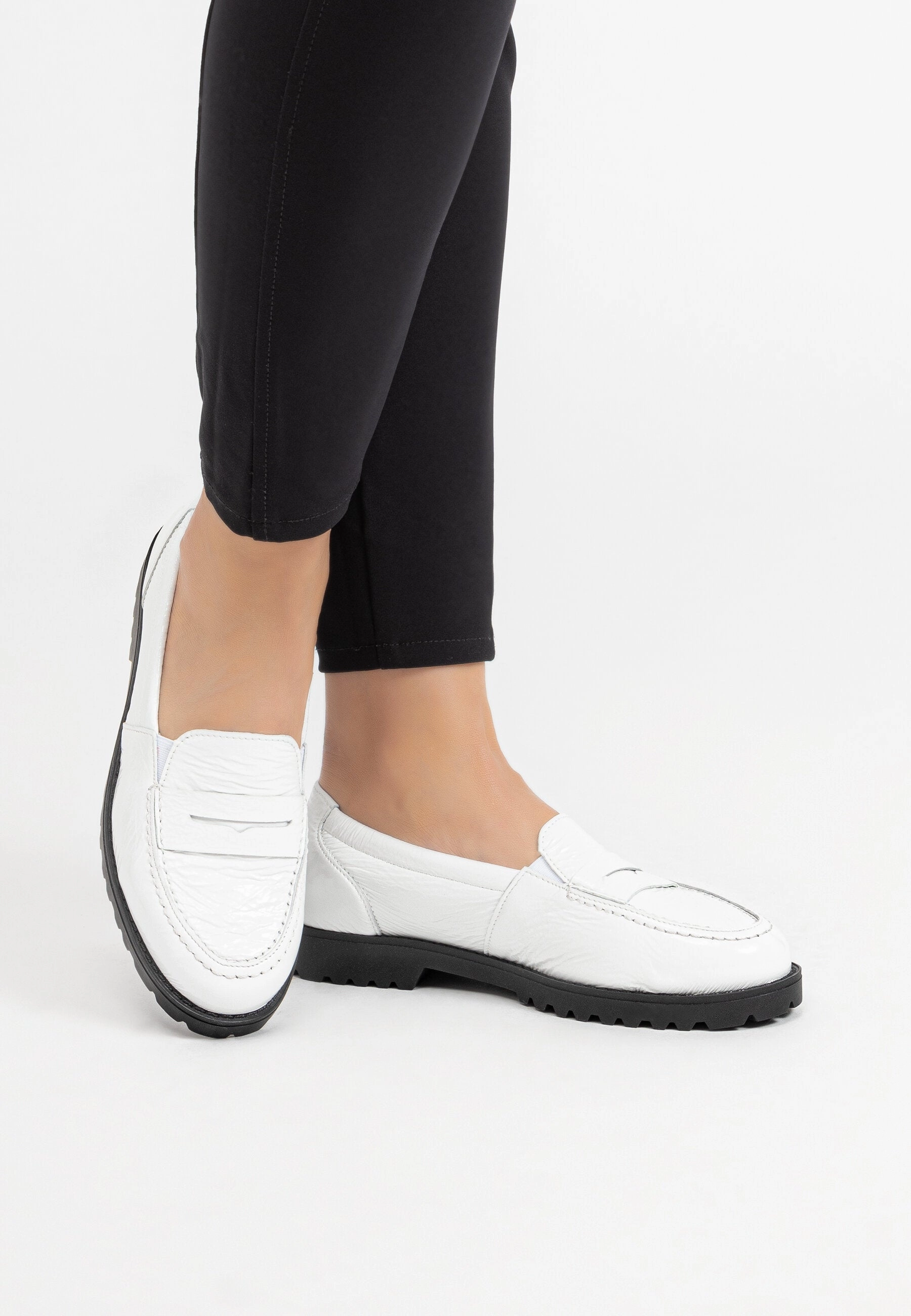 hinreiender Mokassin Hirschlackleder