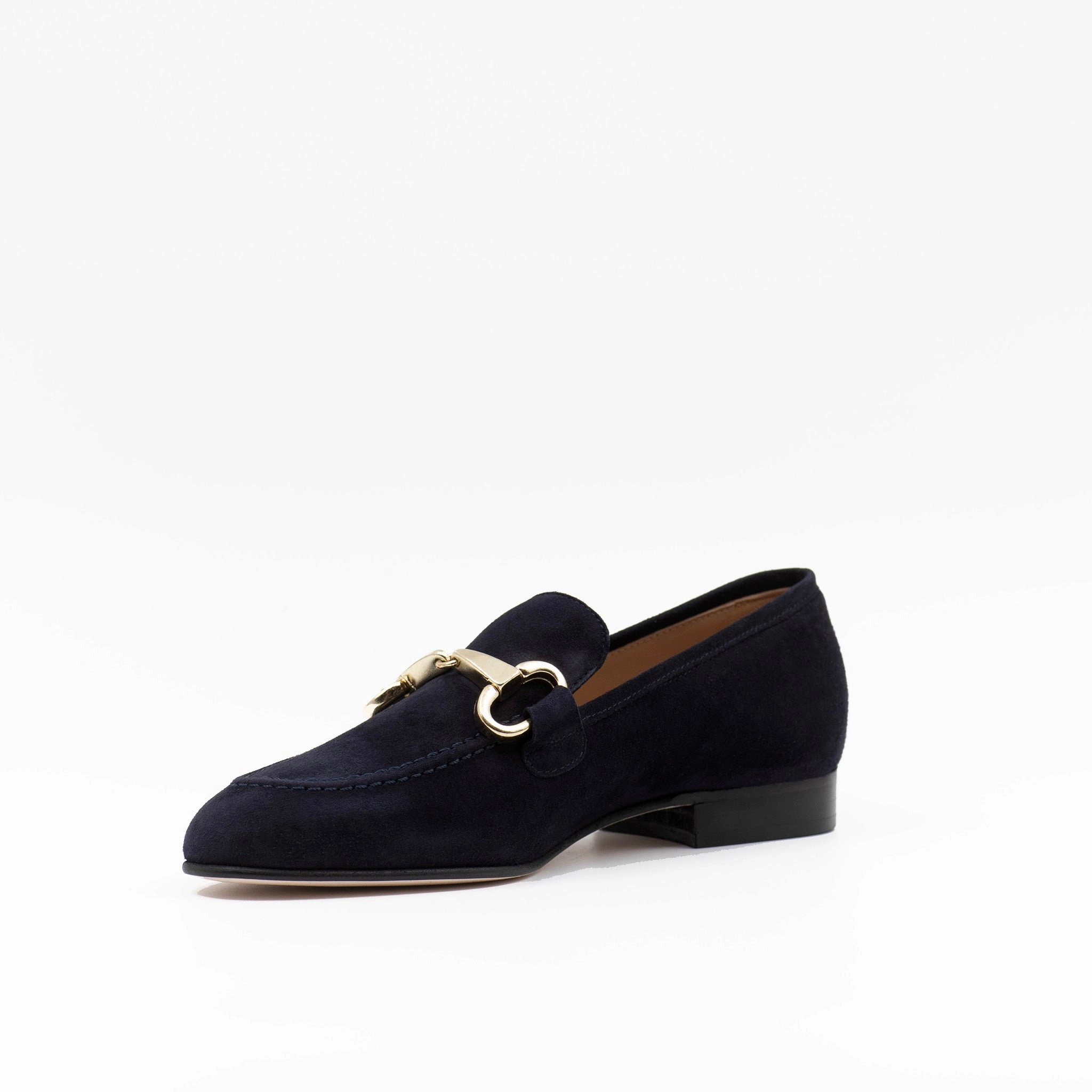 Slippers Vs Loafers Horsebit Loafer in Navy Suede