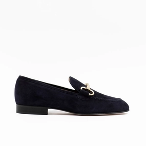 Jacques Soloviere Loafers Horsebit Loafer in Navy Suede