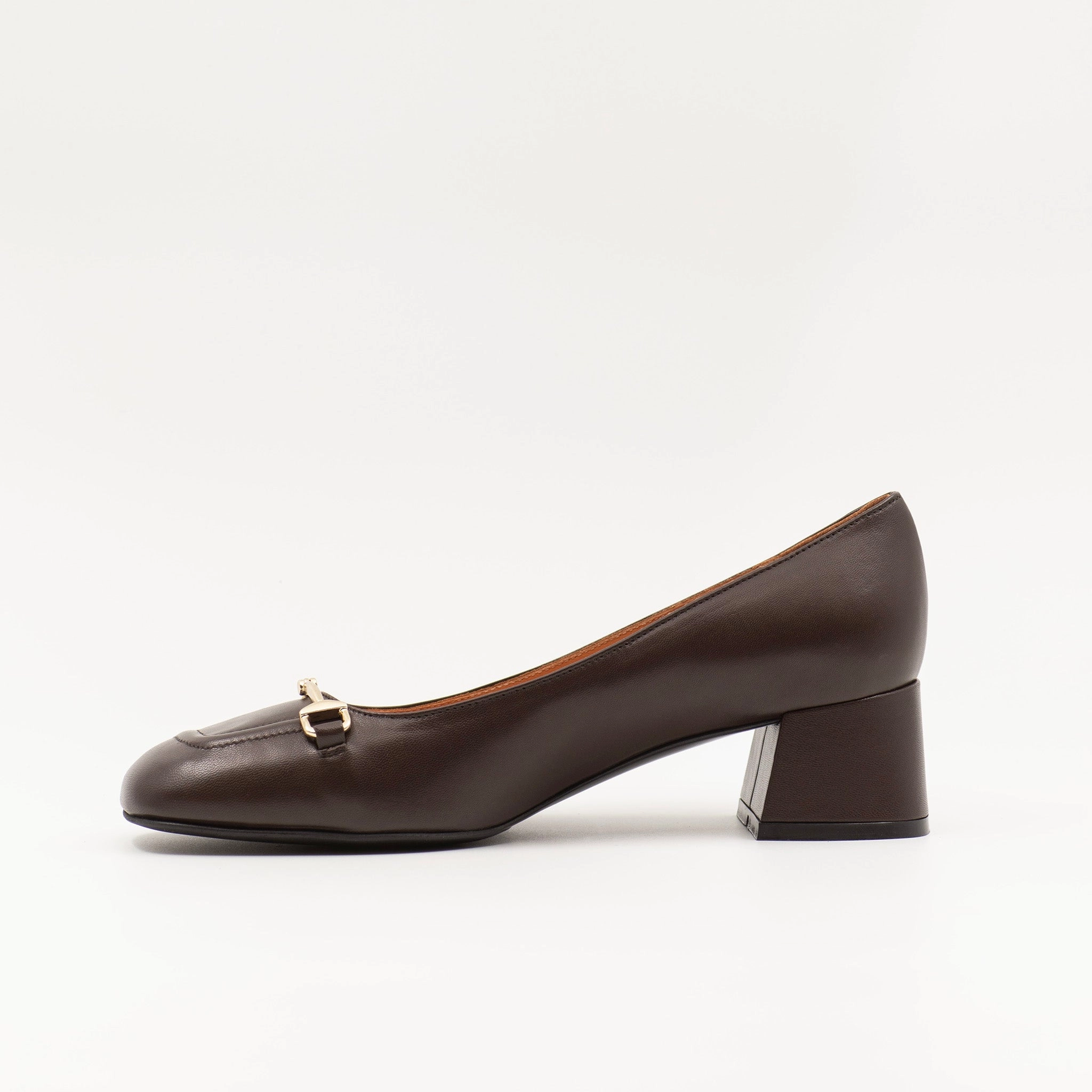 Horsebit Loafer Pumps in Brown Super Loafers