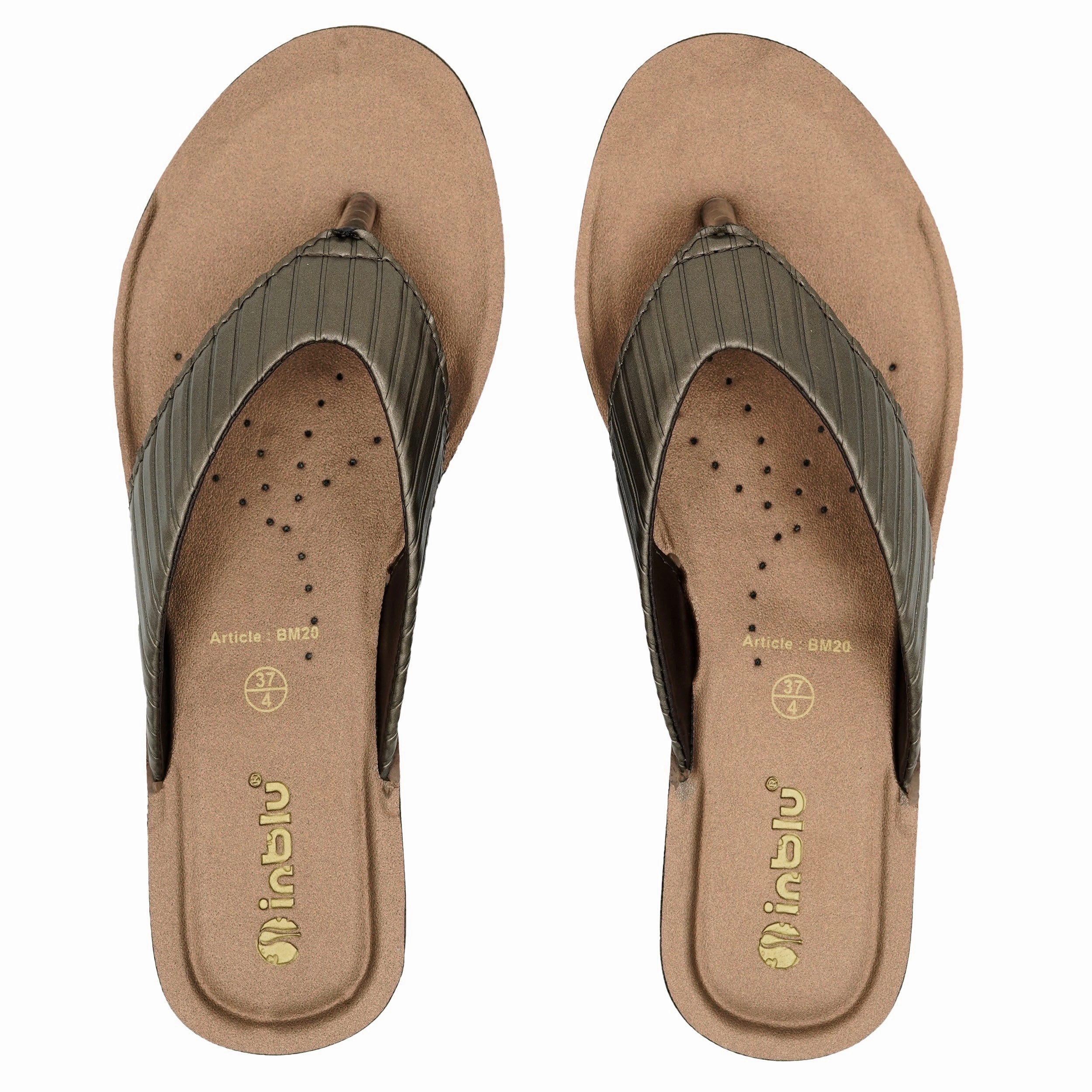 Pantoffeln Mikrowelle Inblu BRONZE Slipper with slip-on for female