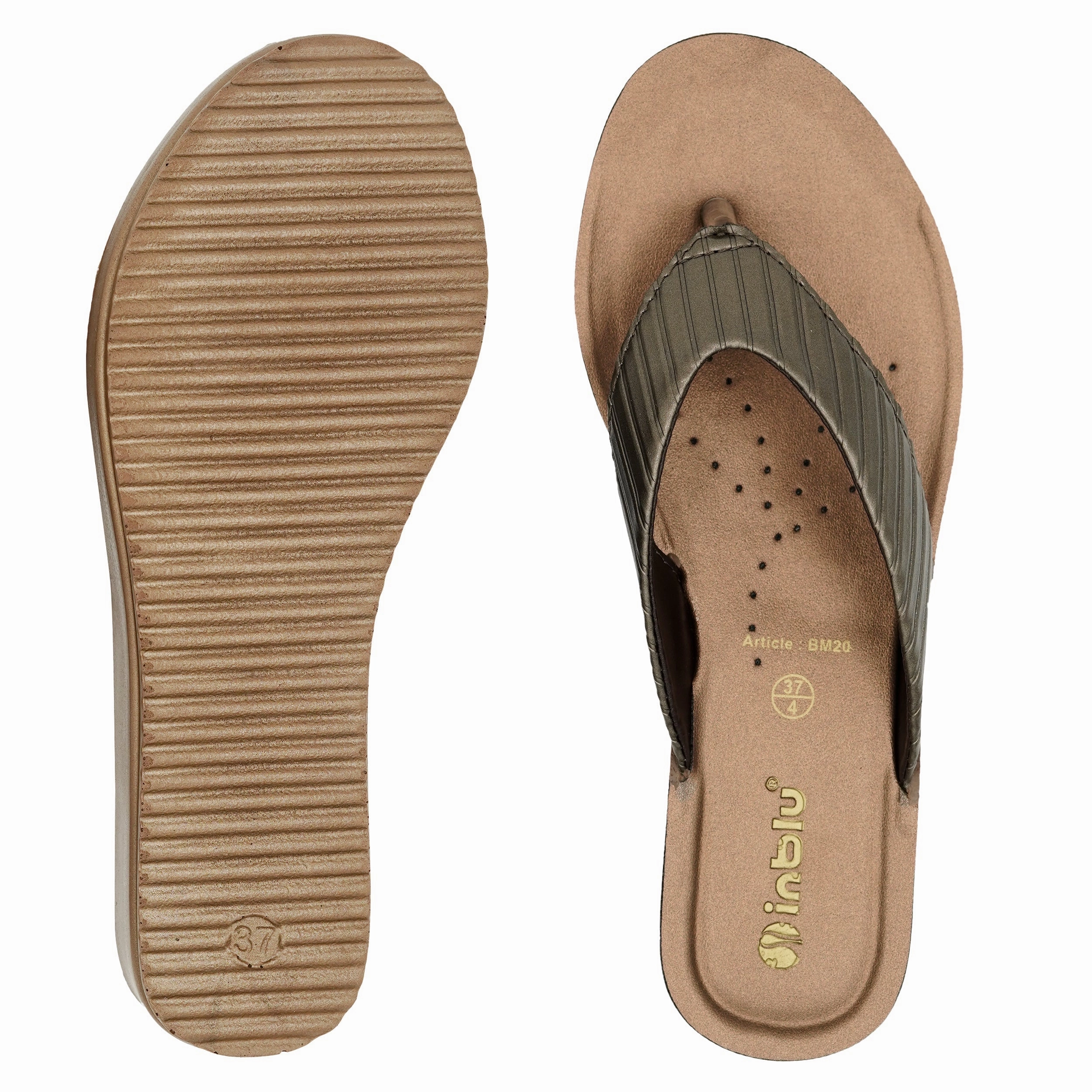 Pepper Knit Mul Pantoffeln Inblu BRONZE Slipper with slip-on for female