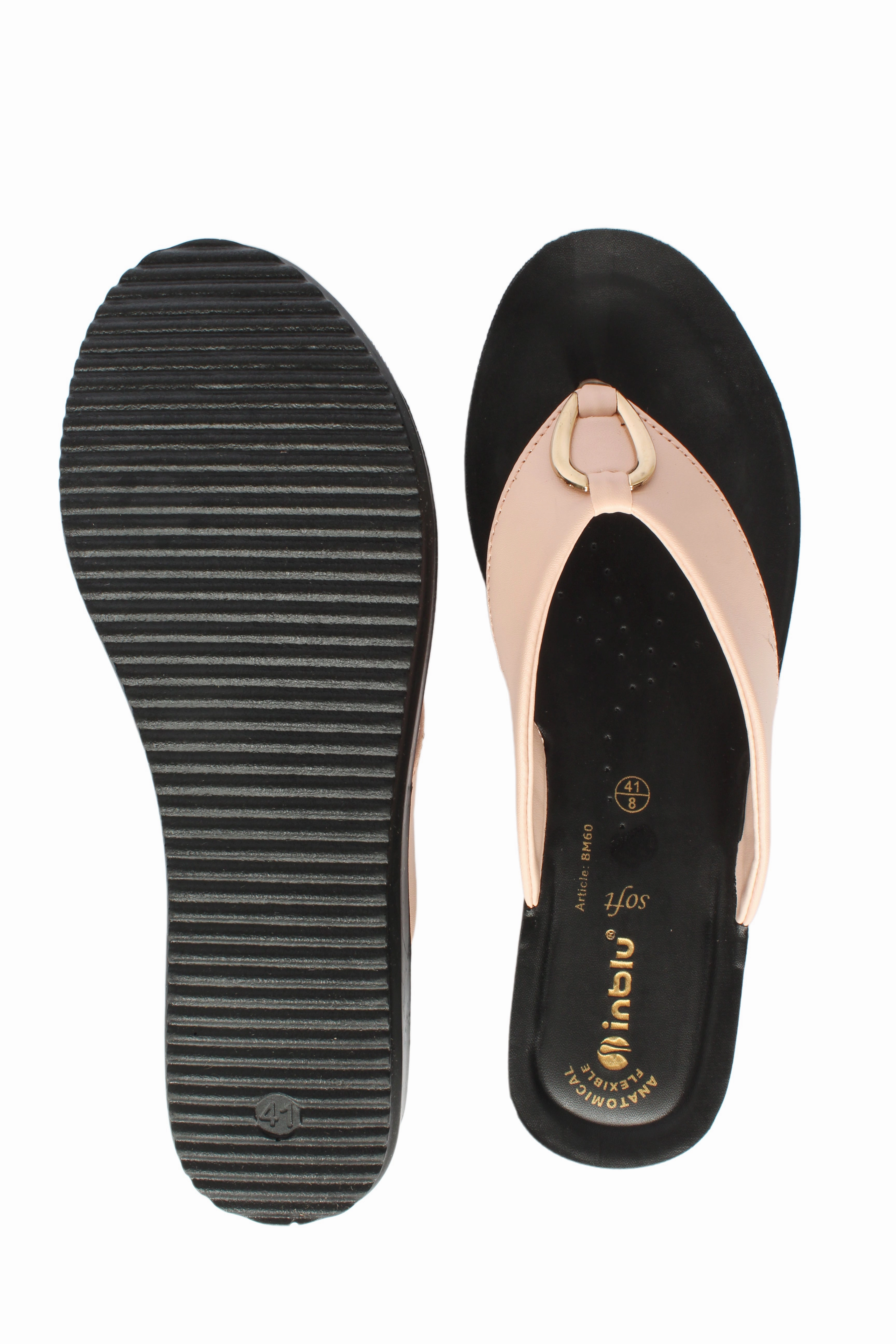 Pantoffeln Monster Inblu NUDE PINK Slipper with slip-on for female