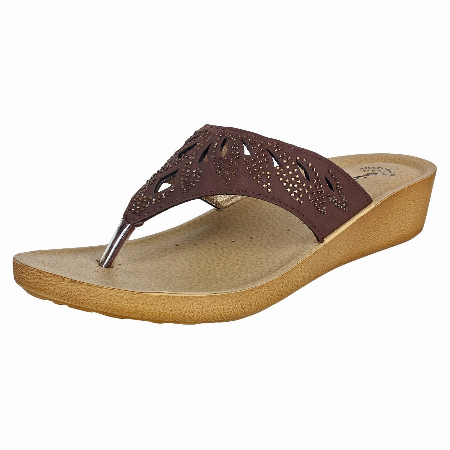 Inblu Women Slipper #PP25 - BROWN Wärmende Pantoffeln