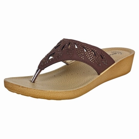 Inblu Women Slipper #PP25 - BROWN Pantoffeln Aus Sachsen