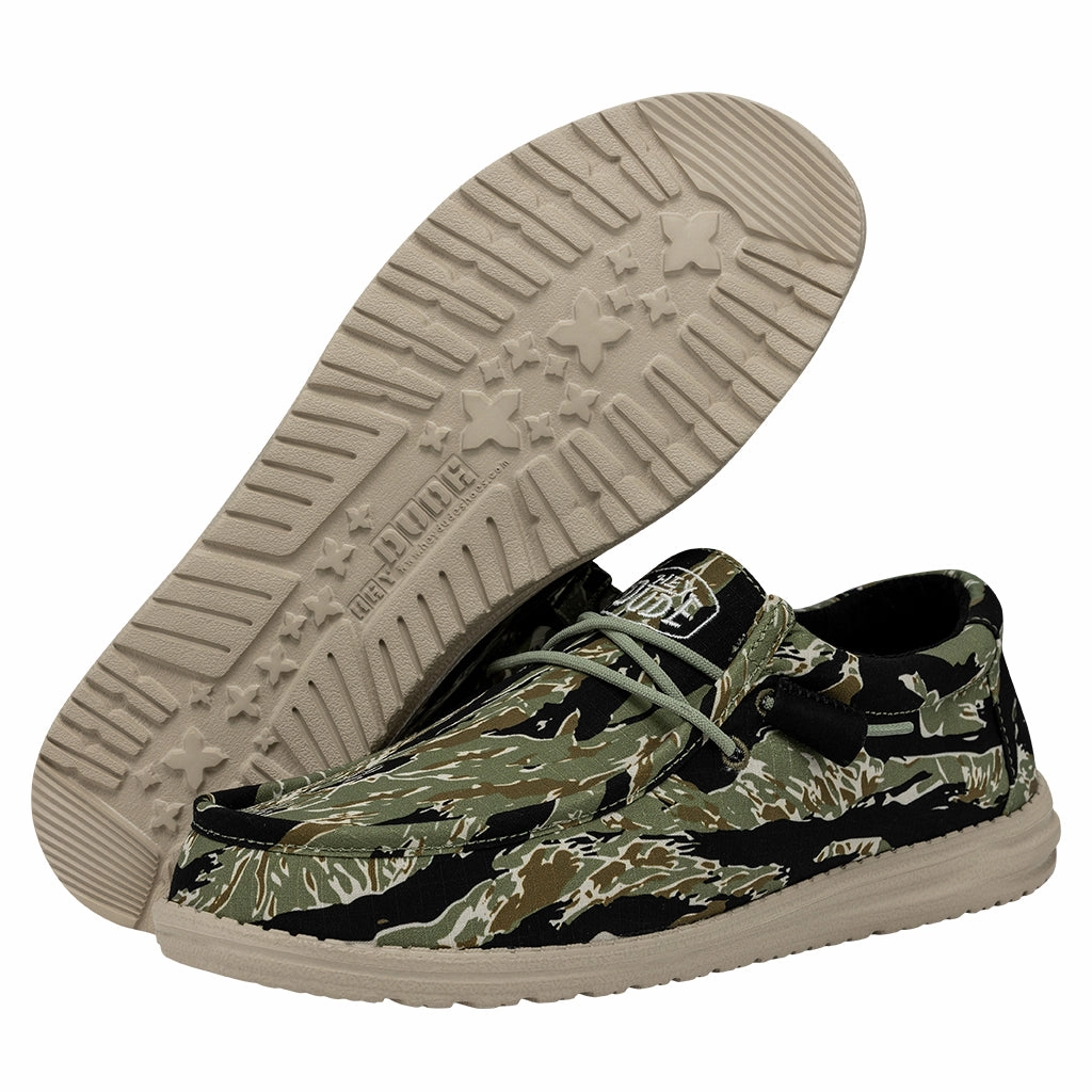 Abgeschabte Lederschuhe Wally Camouflage Herren - Tiger Stripe Camo