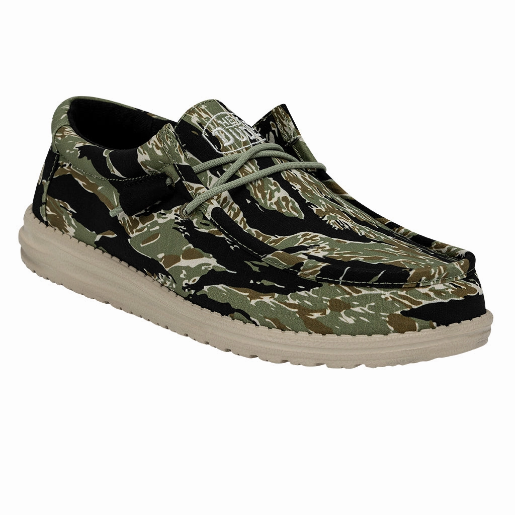 Wally Camouflage Herren - Tiger Stripe Camo Hochwertige Lederschuhe Erbst