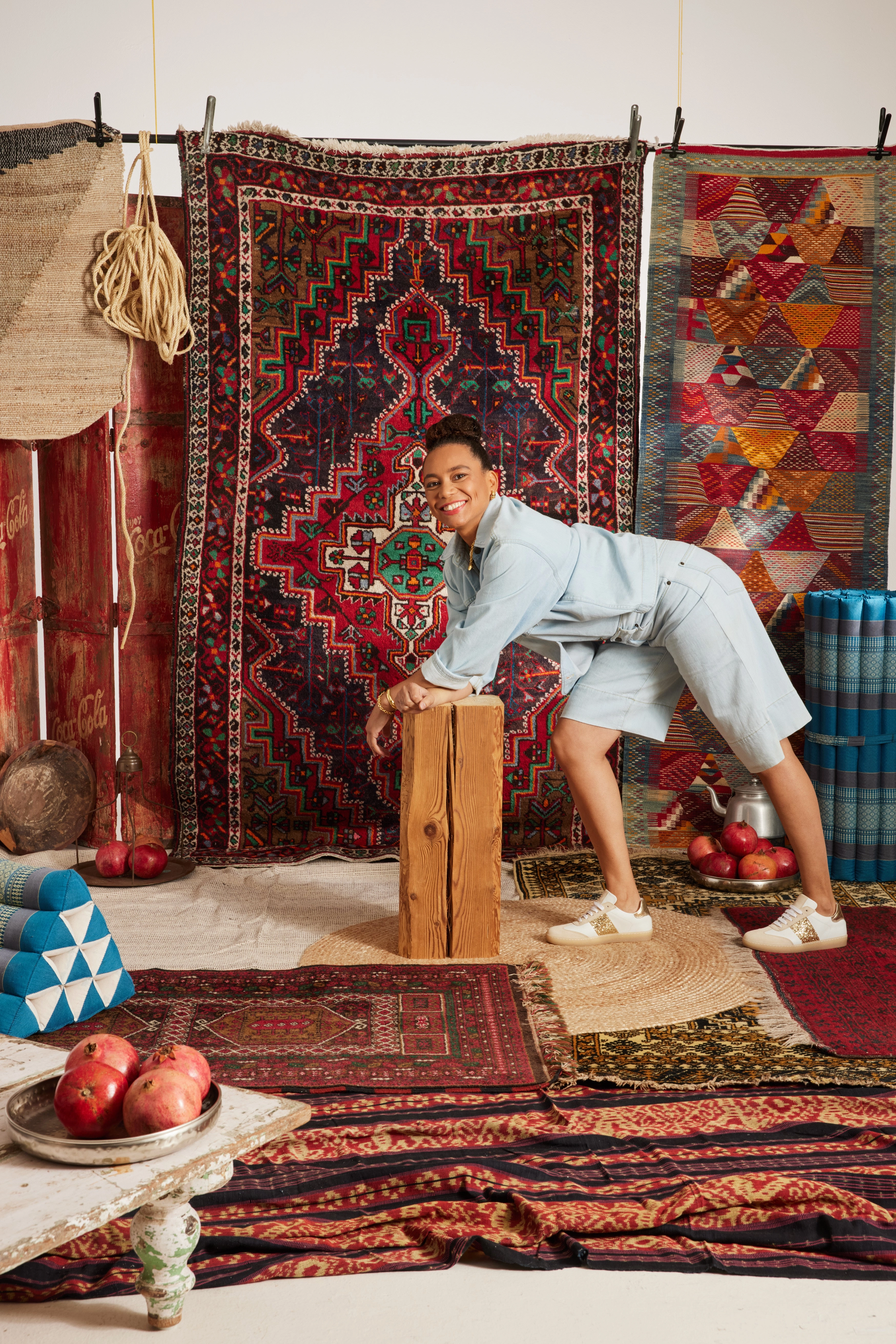 INIKI Sneaker gold Keilabsatz Schuhe Sneaker