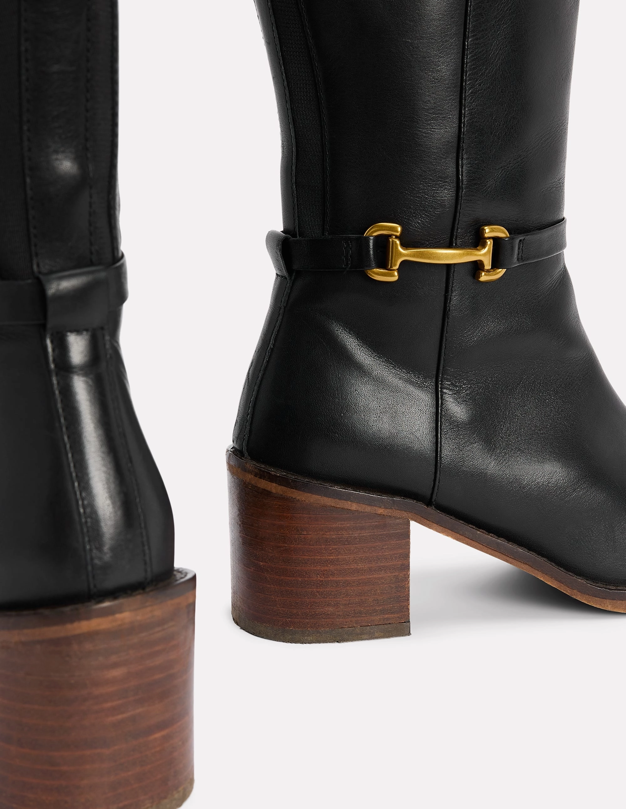 Filii Stiefel Iris Stiefel mit Absatz und Trensendetail-Schwarz