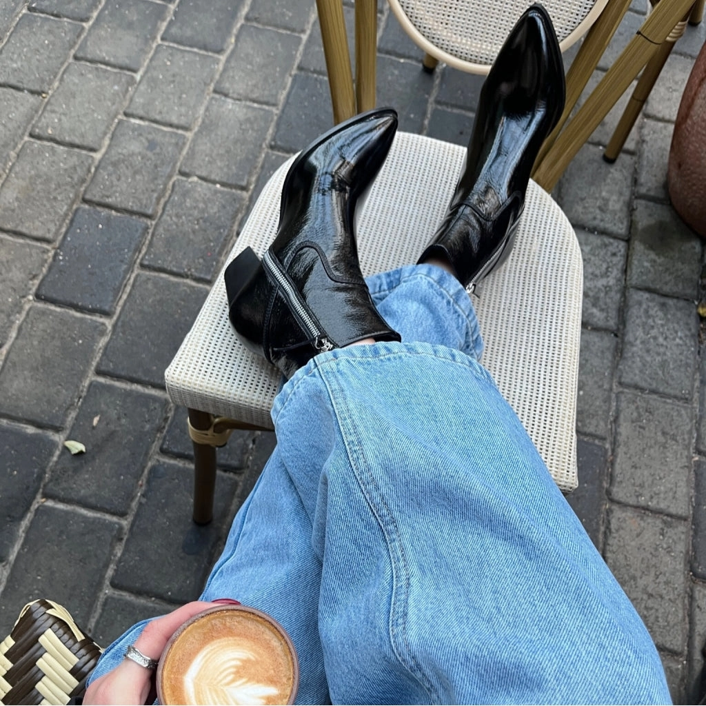 IT'S ALL ABOUT WALKING - PATENT - BLACK PATENT Günstig Stiefel Online Kaufen