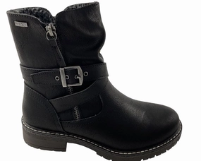 Jane Klain Supersoft Damen Botts 254 741 BLACK   Tex=Wasserabweisend Extra Lange Overknee Stiefel Flach