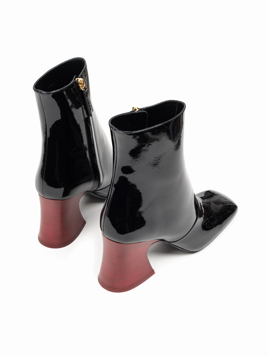 Janis Ankle Boot aus Lackleder Stiefeletten Military