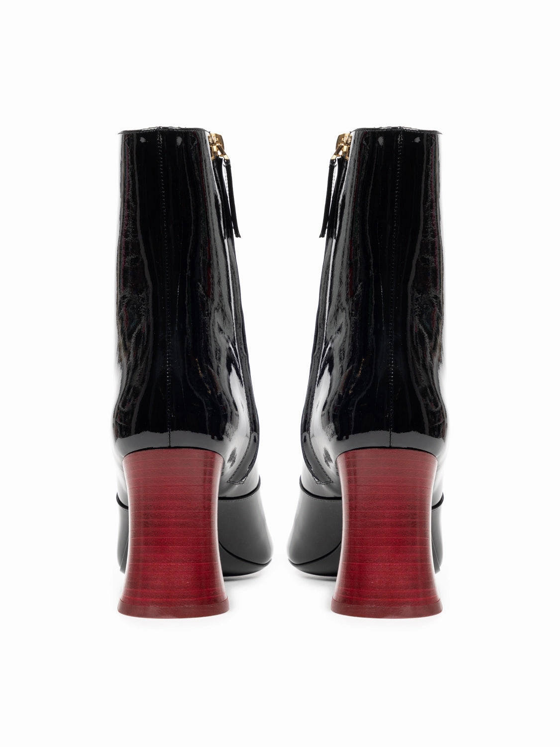 Janis Ankle Boot aus Lackleder Bianco Stiefeletten