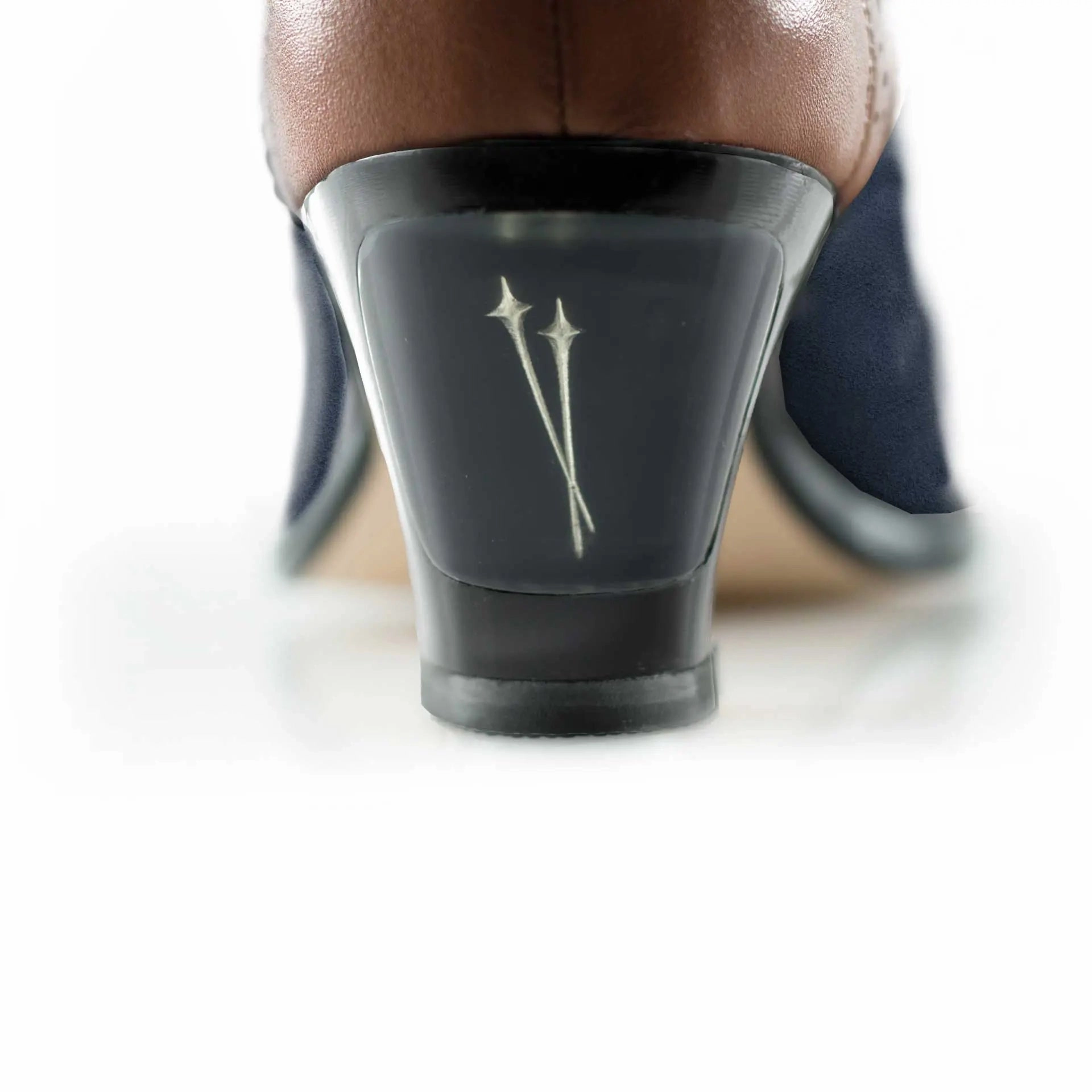 Jav Mahogany & Blue Suede High Heels 17 Cm