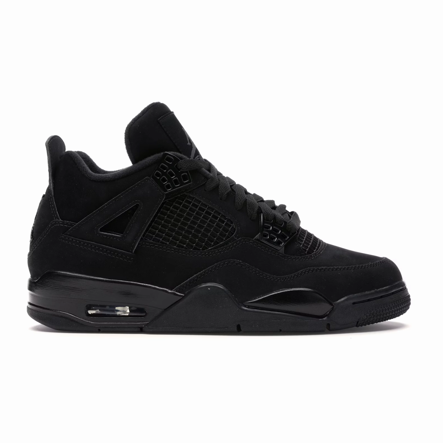 Damen Sneaker Leder Jordan 4 Retro Black Cat
