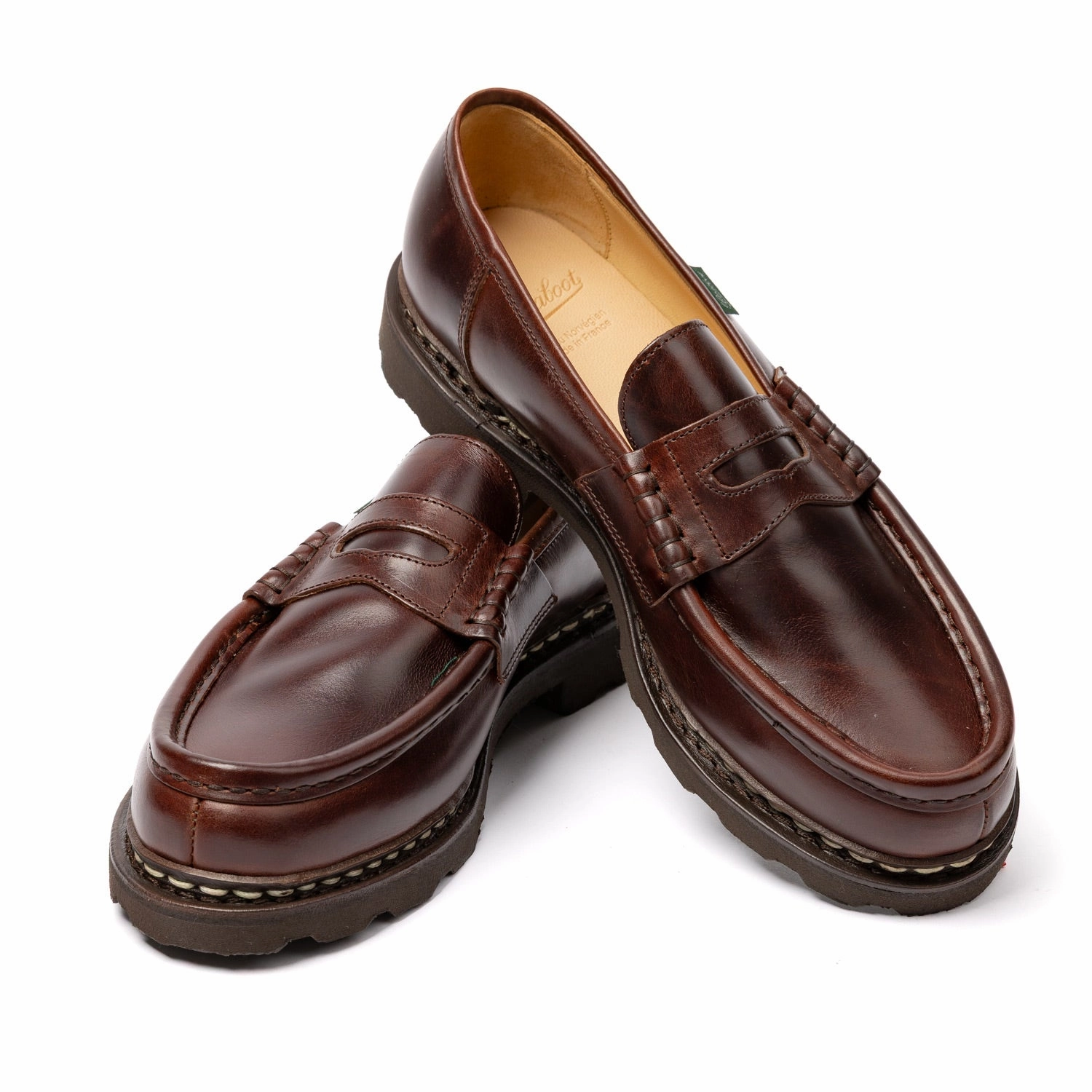 Kastanienbrauner Loafer "Reims" aus gewachstem Kalbsleder - A French Legend Barrett Loafers