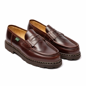 Kastanienbrauner Loafer "Reims" aus gewachstem Kalbsleder - A French Legend Old Money Leather Loafers