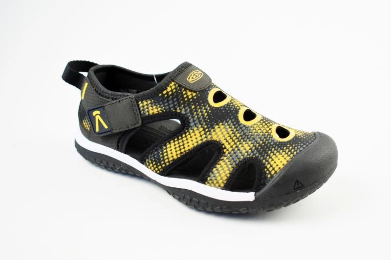 Keen Jungen Sandalen Stingray Gelb Schwarz Sandalen Drücken Vorne