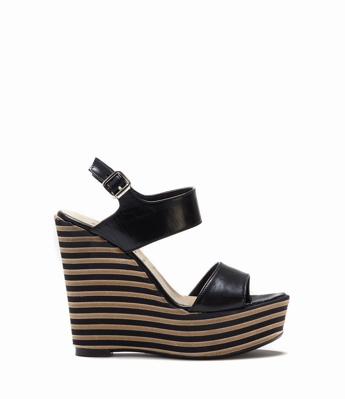 Keilabsatz Sandaletten Ilaria schwarz High Heels Strapse