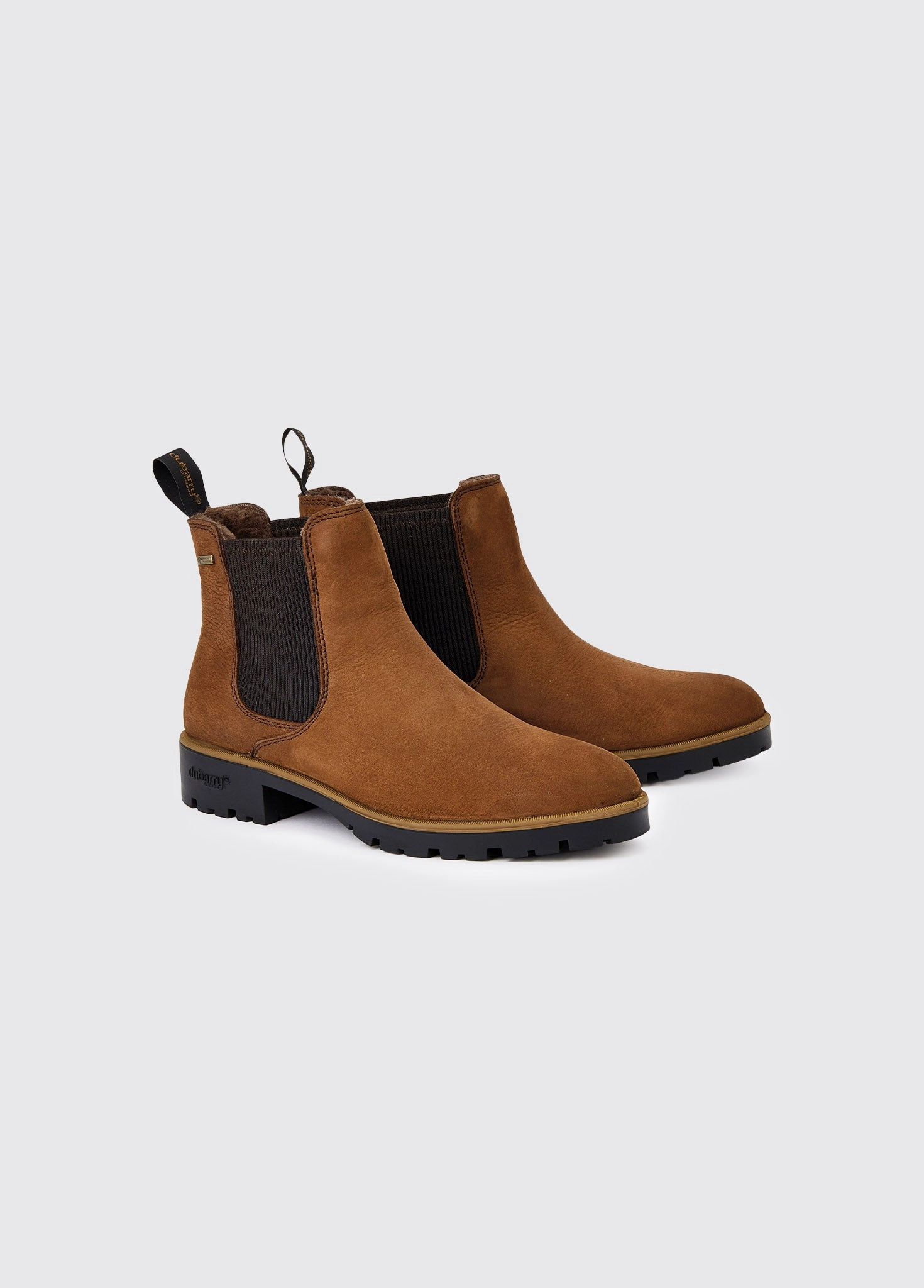 Reformation Stiefel Kilcommon Chelsea-Stiefel mit Fell - Walnut