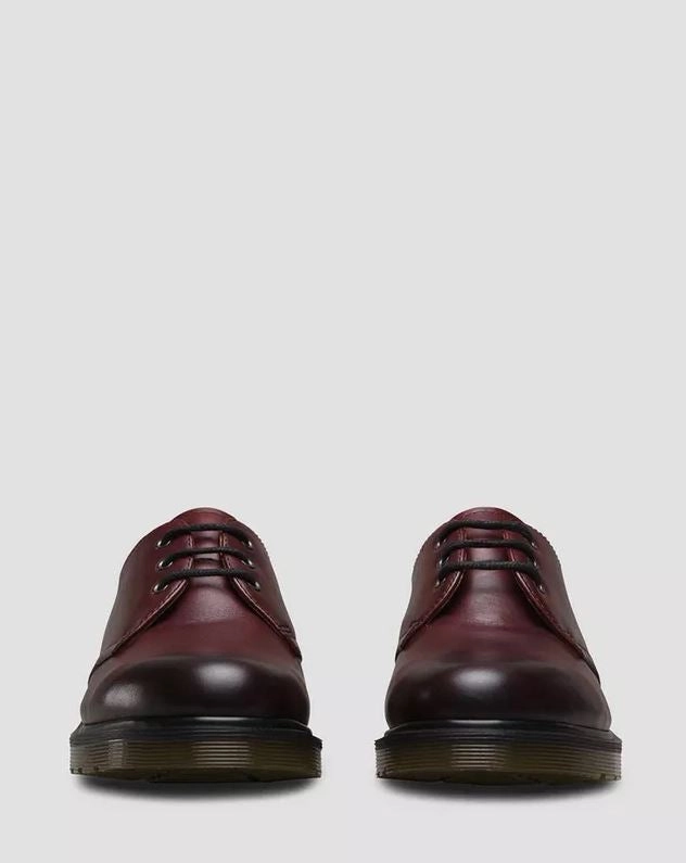 Dr. Martens 3-Loch Unisex Halbschuhe 1461 ANTIQUE TEMPERLEY Echtleder Cherry Red 21153600 Fritz Stiefel Shop