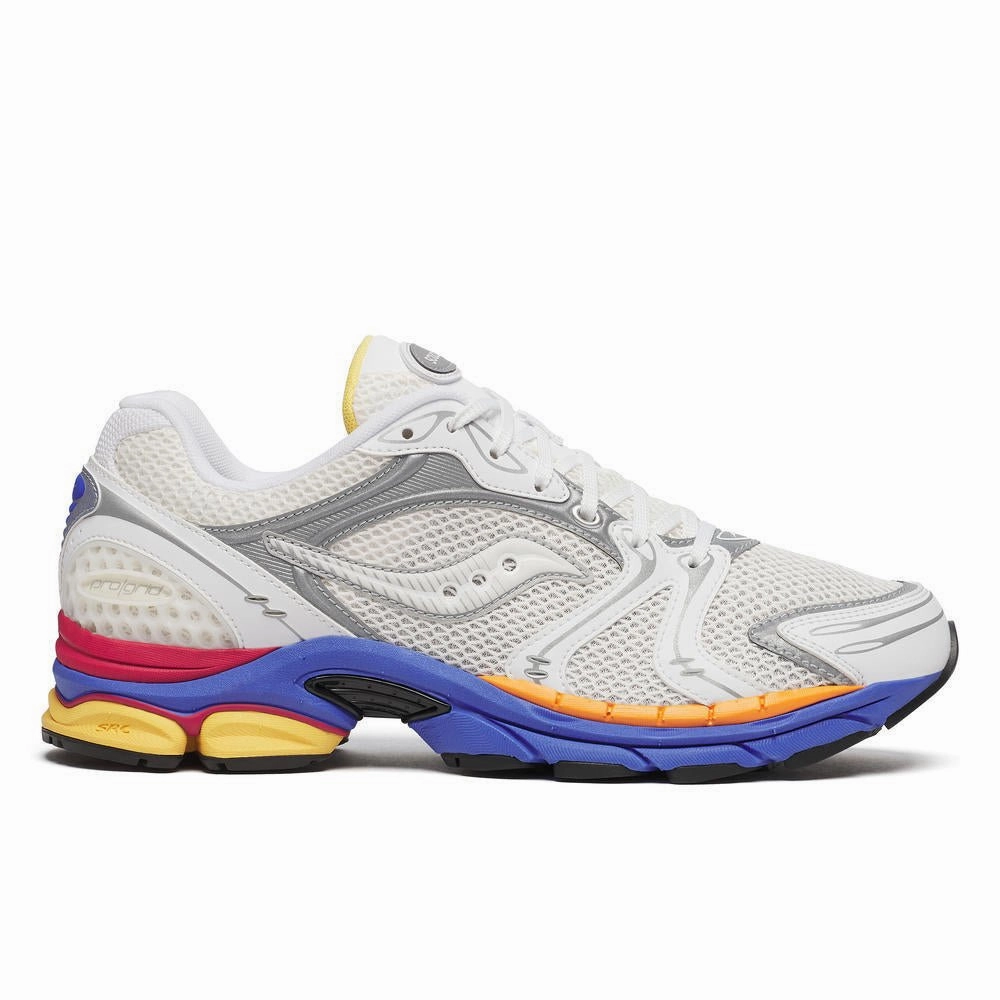 Saucony Progrid Triumph 4 White Multi Kurze Socken Sneaker