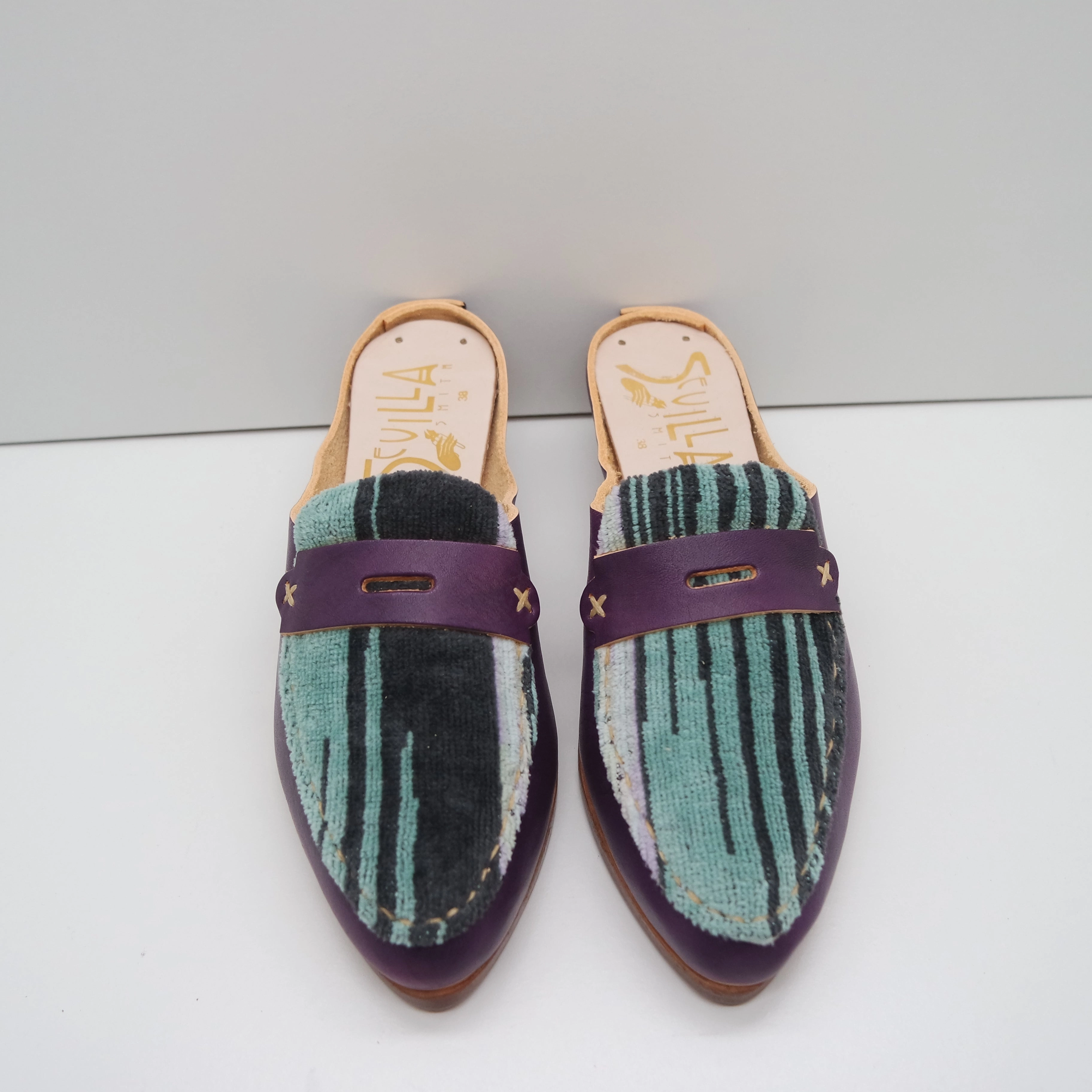 Hipster Loafers READY MADE. SIZE 38. THE MIA. UBE. 3CM HEEL. MISSONI LAKE 8