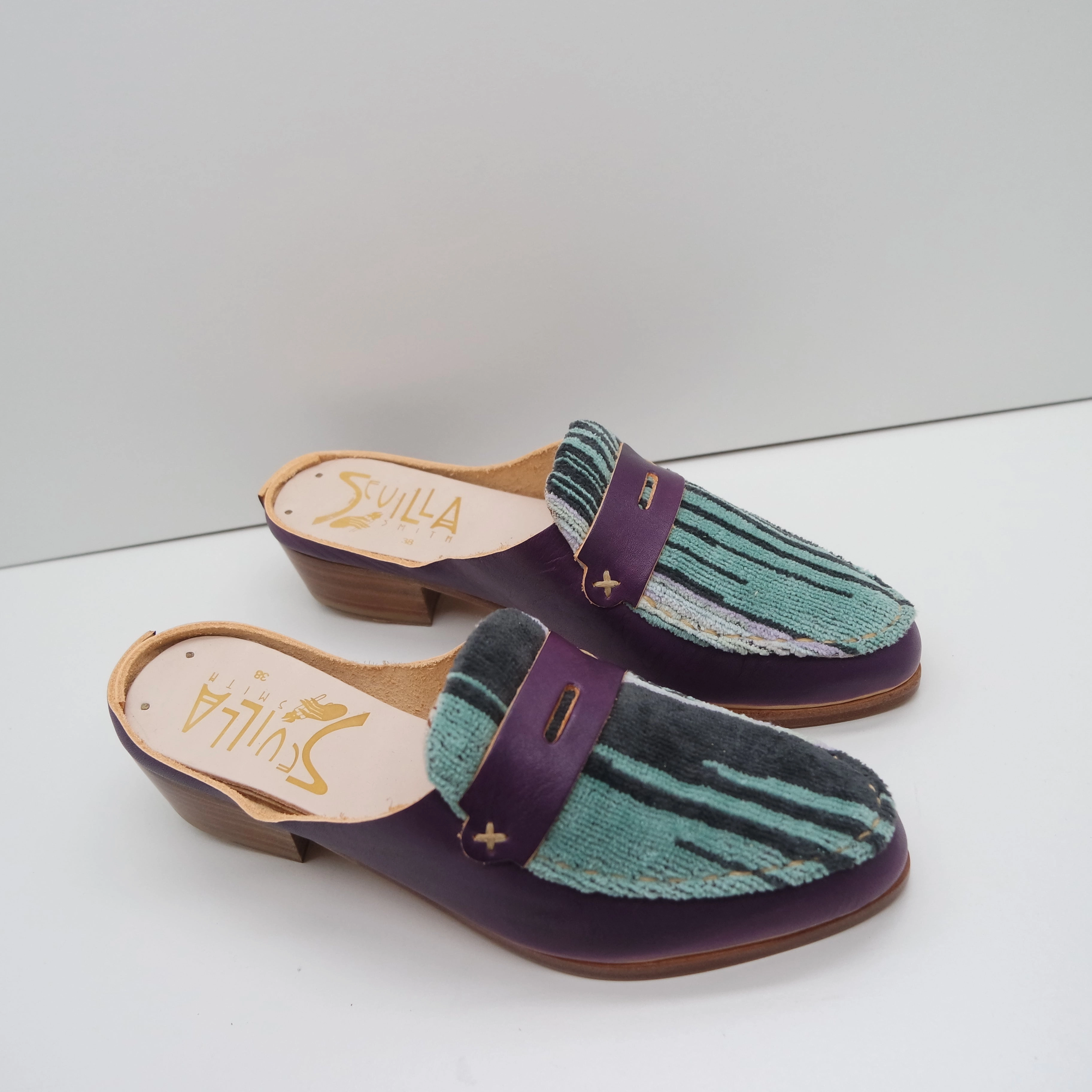 Heel Grips For Loafers READY MADE. SIZE 38. THE MIA. UBE. 3CM HEEL. MISSONI LAKE 8