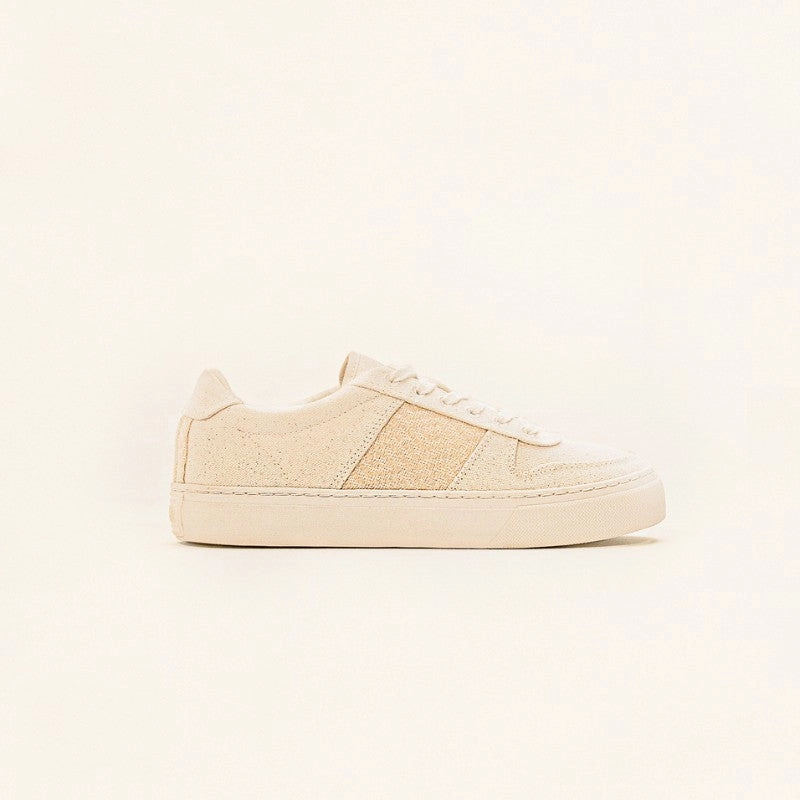 Mai Chau Canvas Beige und Pfirsich Orange Belledonne Sneaker