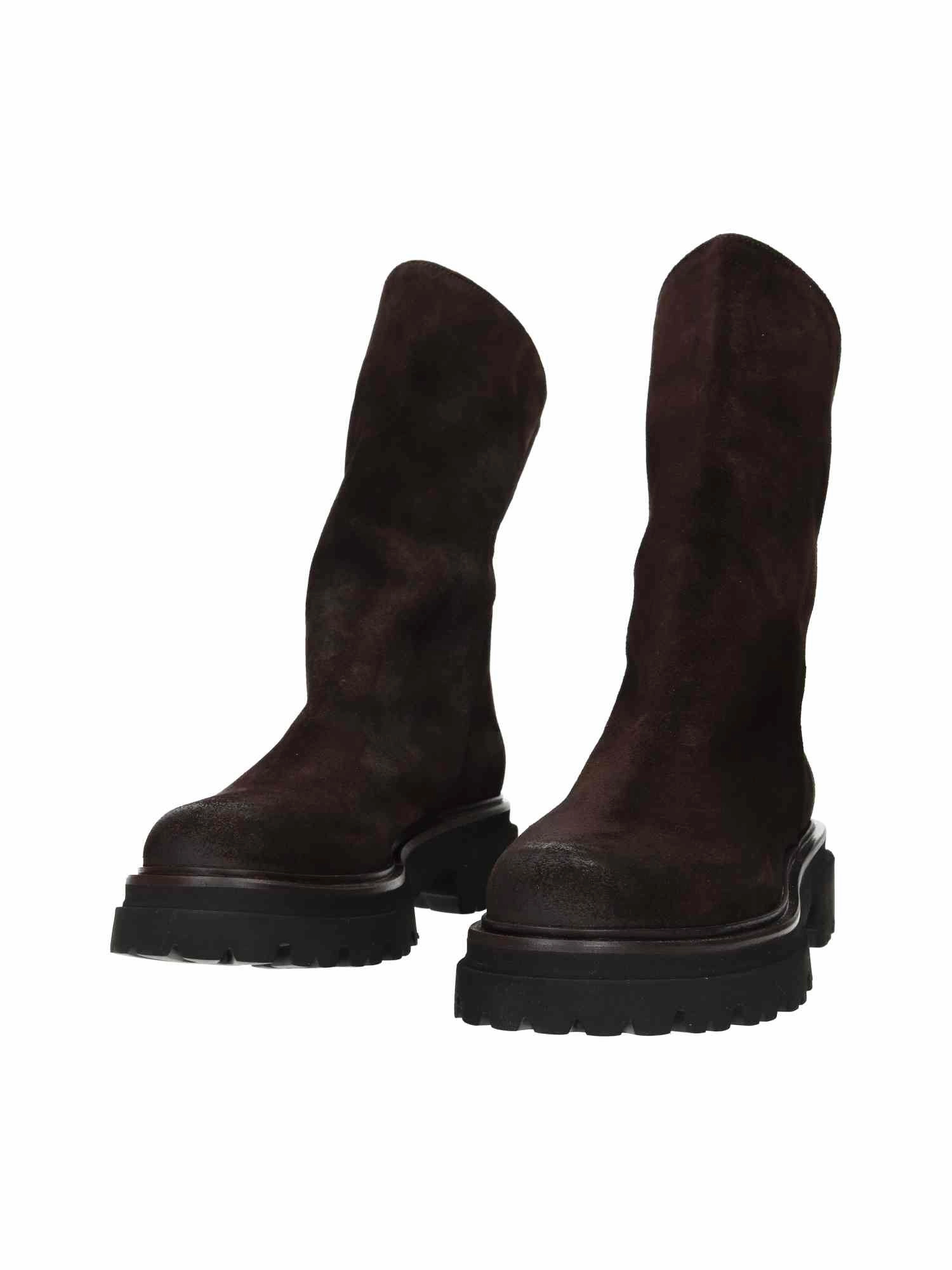 Sayo TM3270X caffee Outfit Strickkleid Stiefel