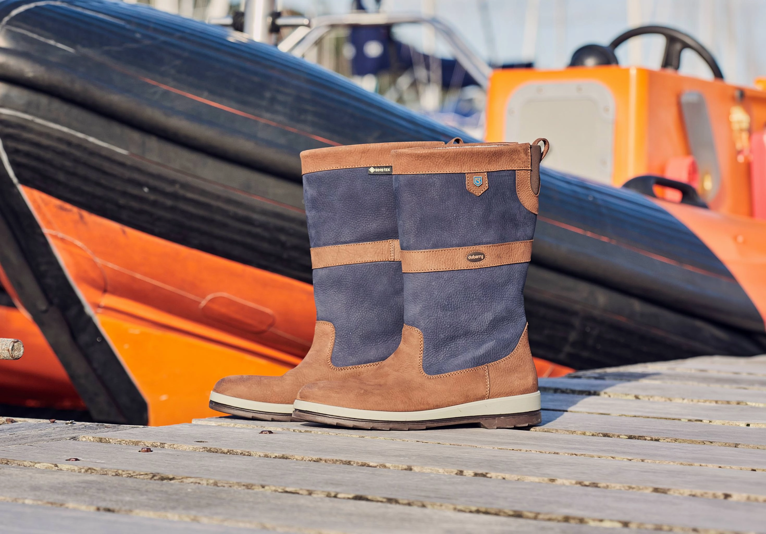 Ultima Damen Segelstiefel - Navy/Brown Bundeswehr Stiefel Mit Stahlkappe