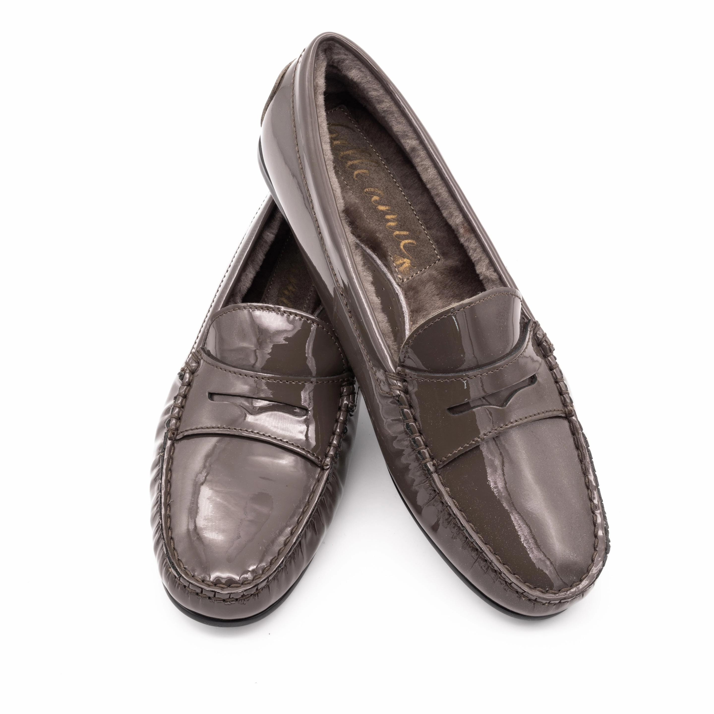 Lack Mokassins fango mit Lammfell Lederschuhe Richtig Trocknen