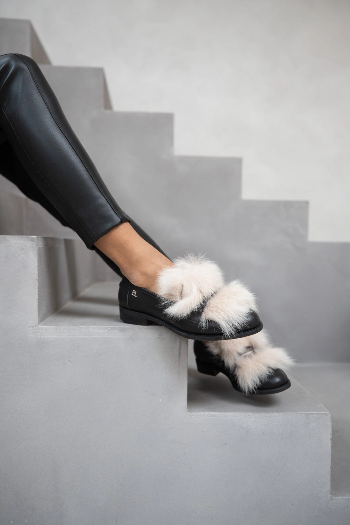 Lamia | Loafer Zwart/Beige Loafers Monolith