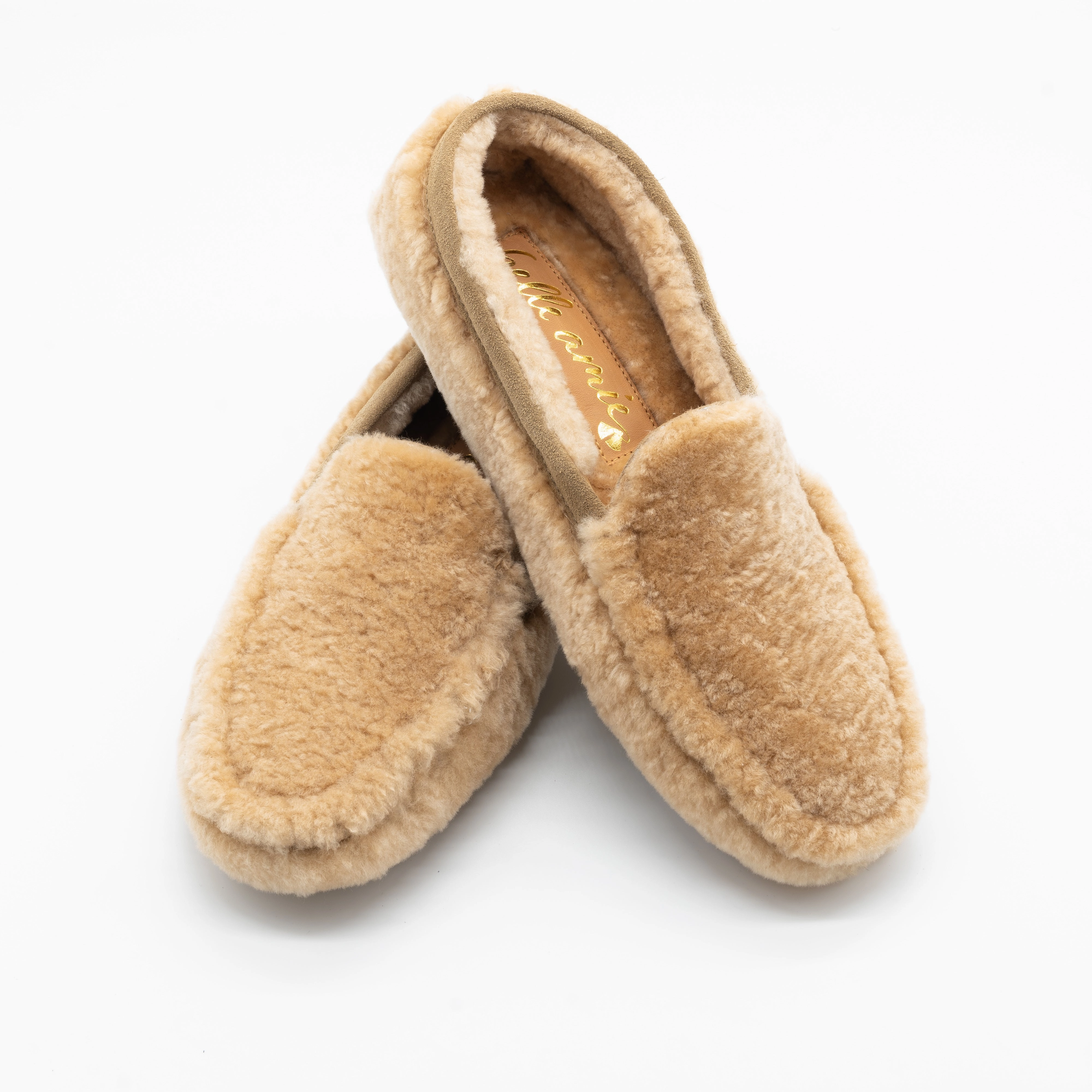 Timberland Lederschuhe Lammfell Mokassins honey