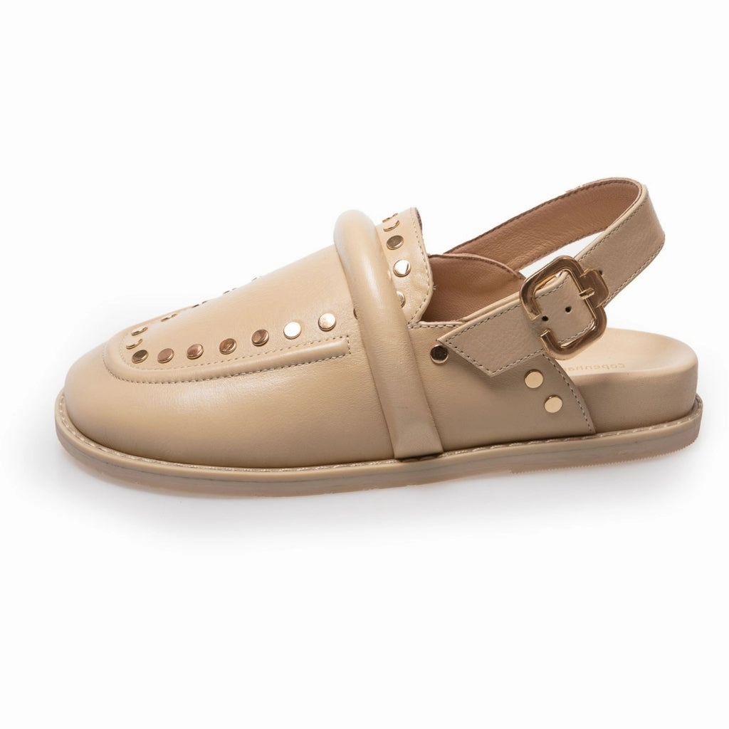 MILLA SHOES LEATHER - BEIGE Anderes Wort Für Schlappen Oder Pantoffeln
